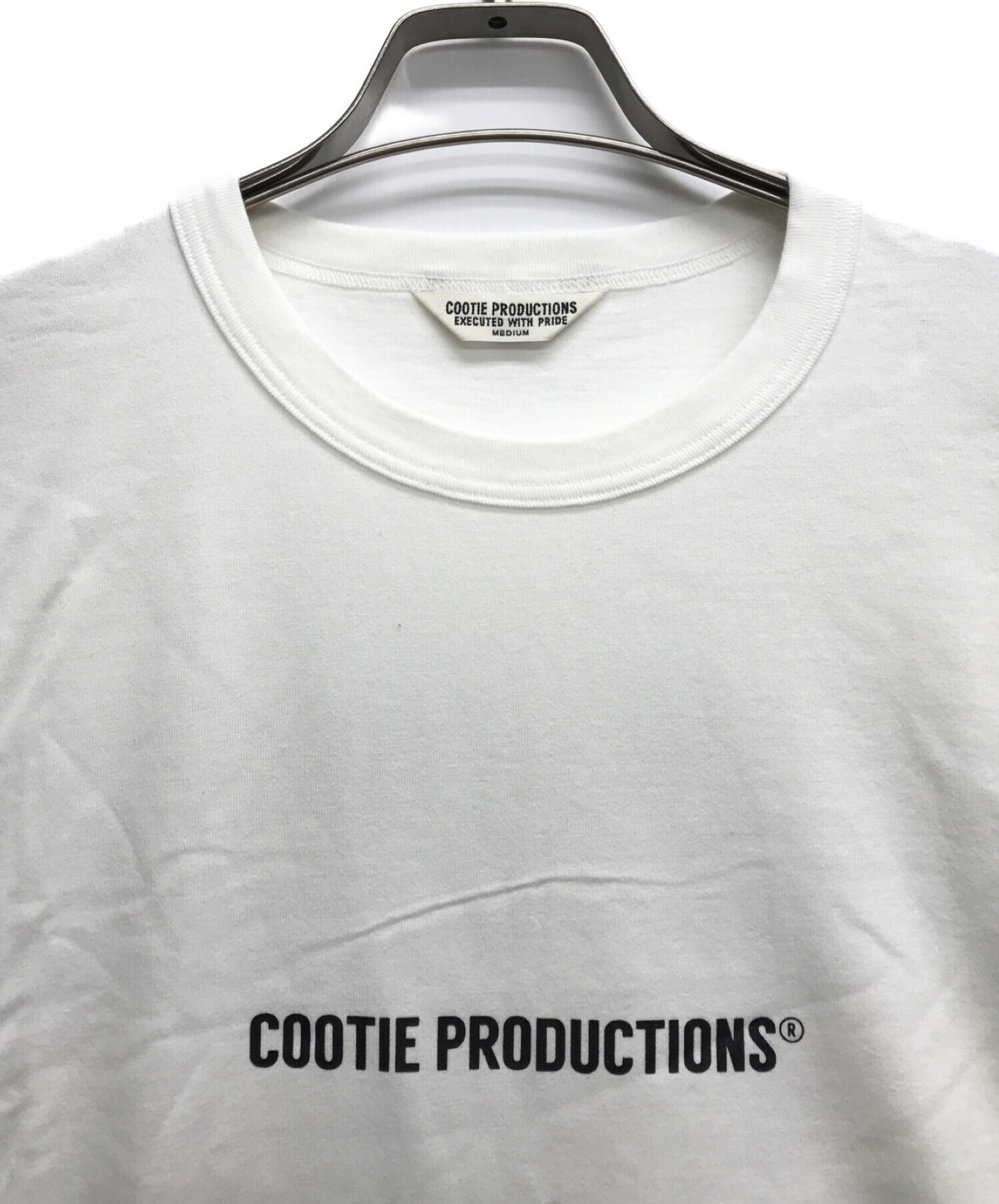 COOTIE PRODUCTIONS (クーティープロダクツ) プリントTシャツ ホワイト サイズ:medium