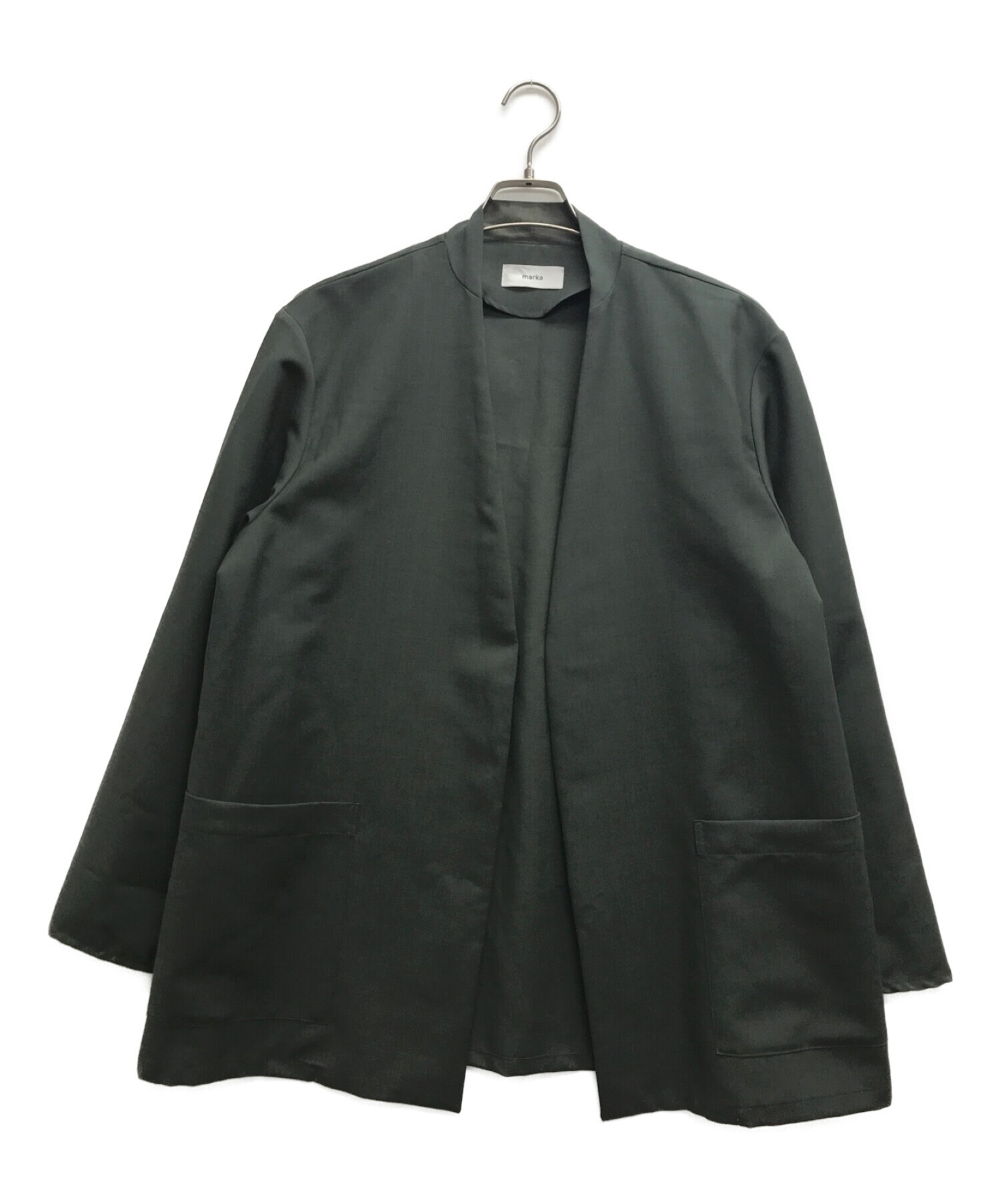 中古・古着通販】MARKA (マーカ) LAPELLESS SHIRT JACKET WOOL MOHAIR