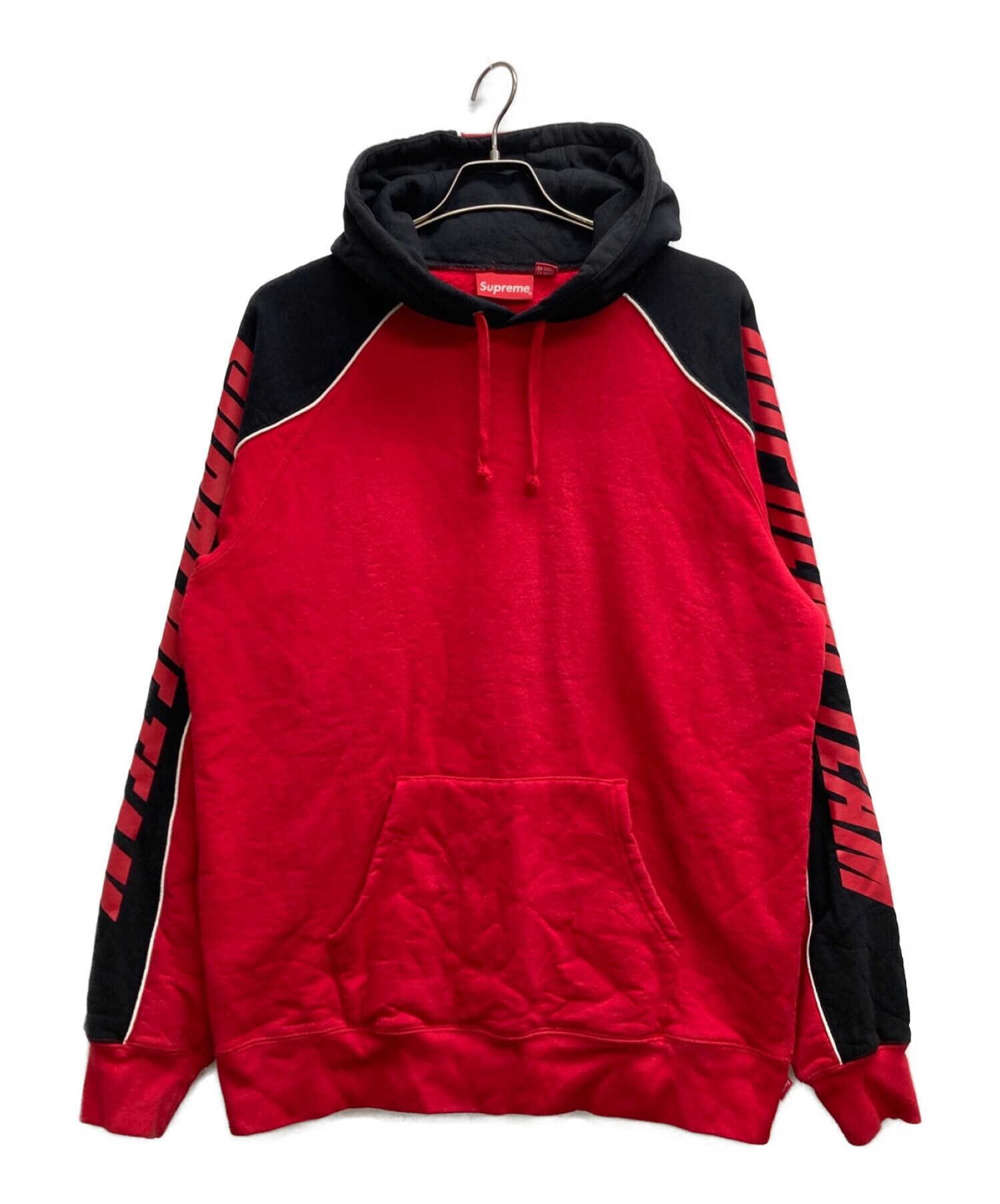 SUPREME (シュプリーム) GT Hooded Sweatshirt ブラック×レッド サイズ:LARGE