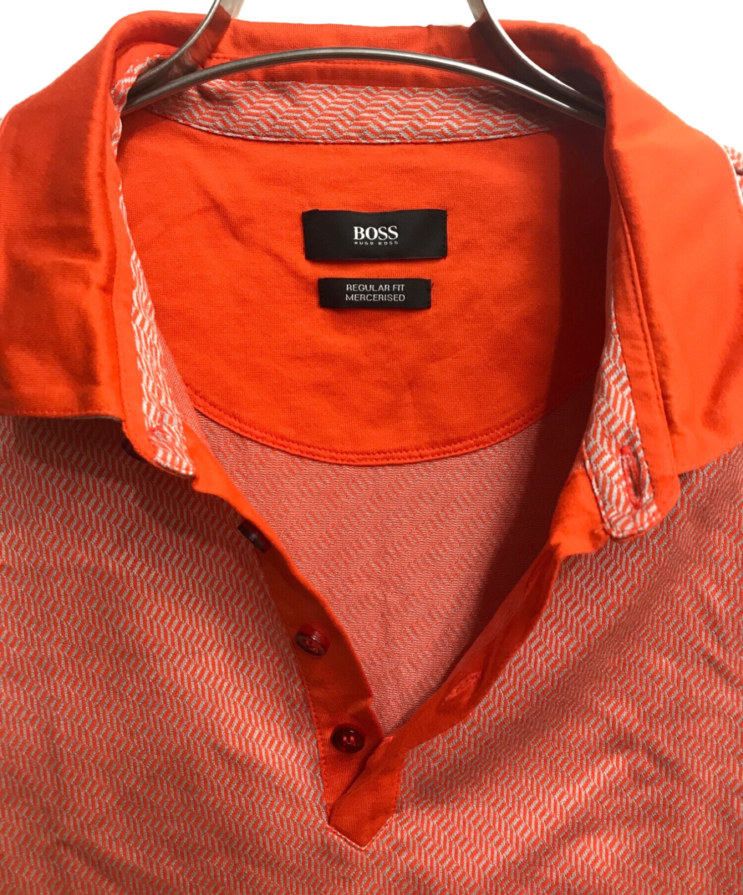 BOSS HUGO BOSS (ボス ヒューゴボス) ポロシャツ オレンジ サイズ:L