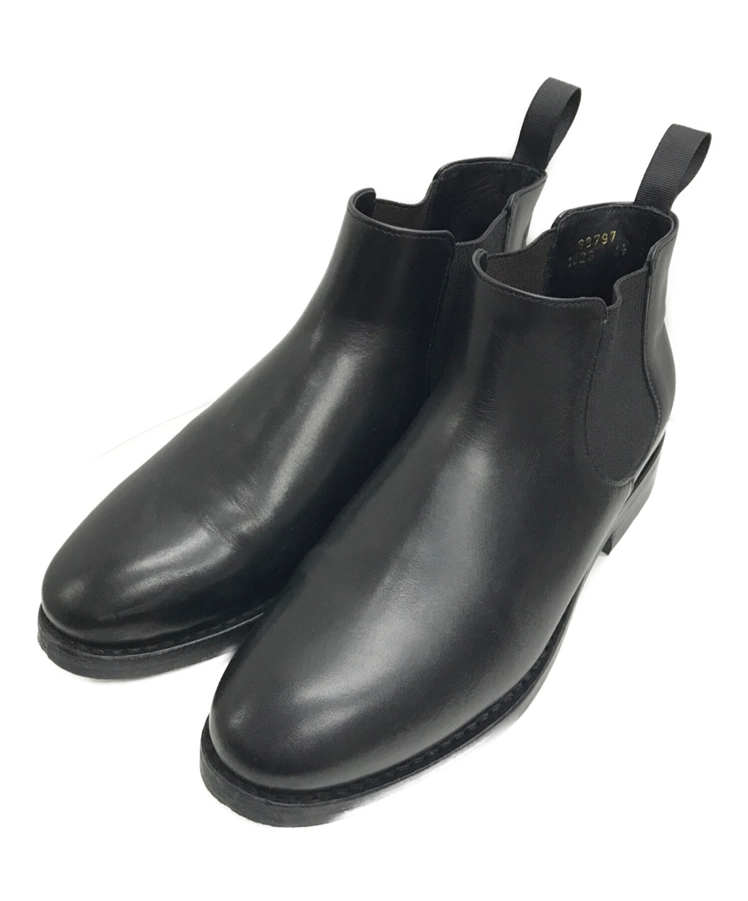 Jalan Sriwijaya/99009/CALF/BLACK/LEATHER SOLE/丈長サイドゴアブーツ