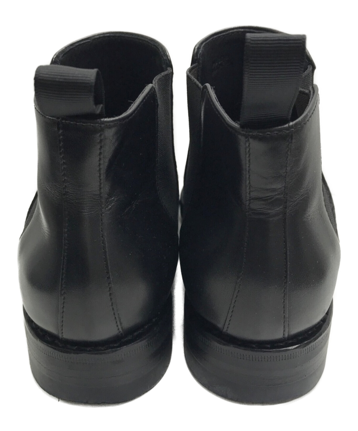 Jalan Sriwijaya/99009/CALF/BLACK/LEATHER SOLE/丈長サイドゴアブーツ