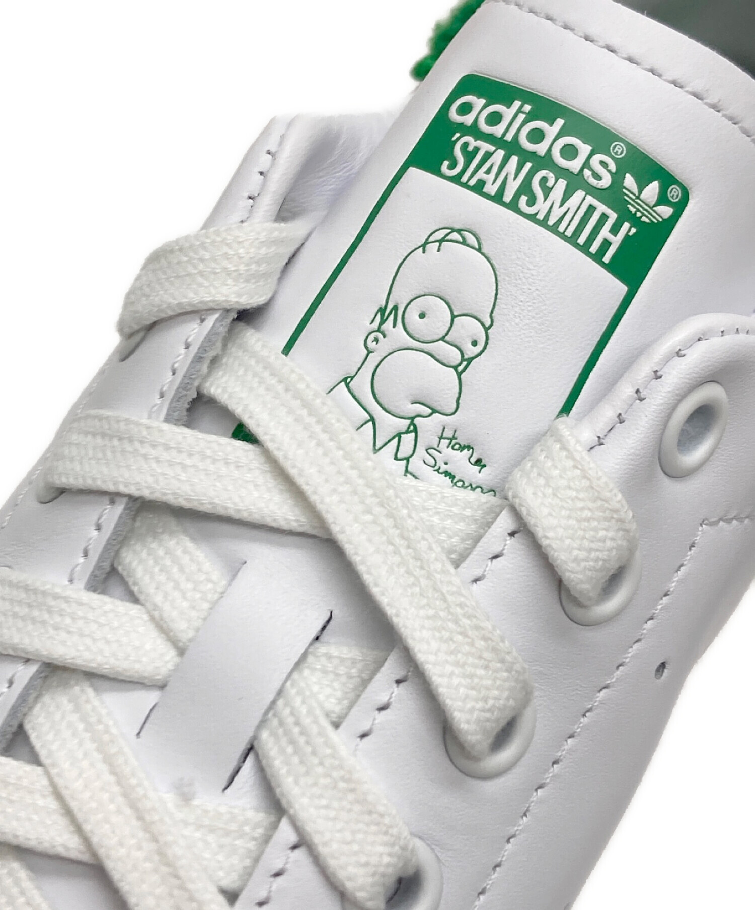 adidas (アディダス) HOMER SIMPSON x STAN SMITH FTWR グリーンホワイト サイズ:26.5