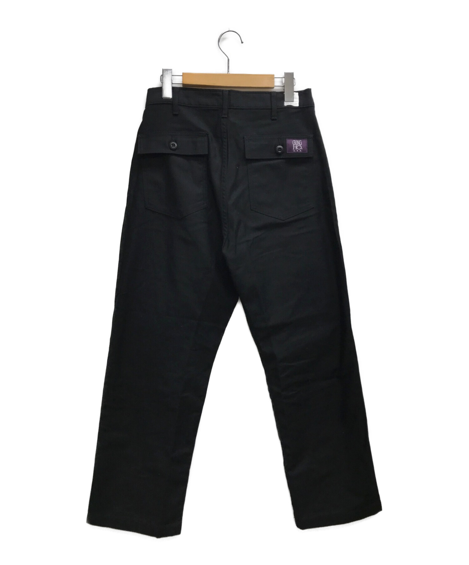 スピックアンドスパン ガンホー FATIGUE TROUSER ブラック-