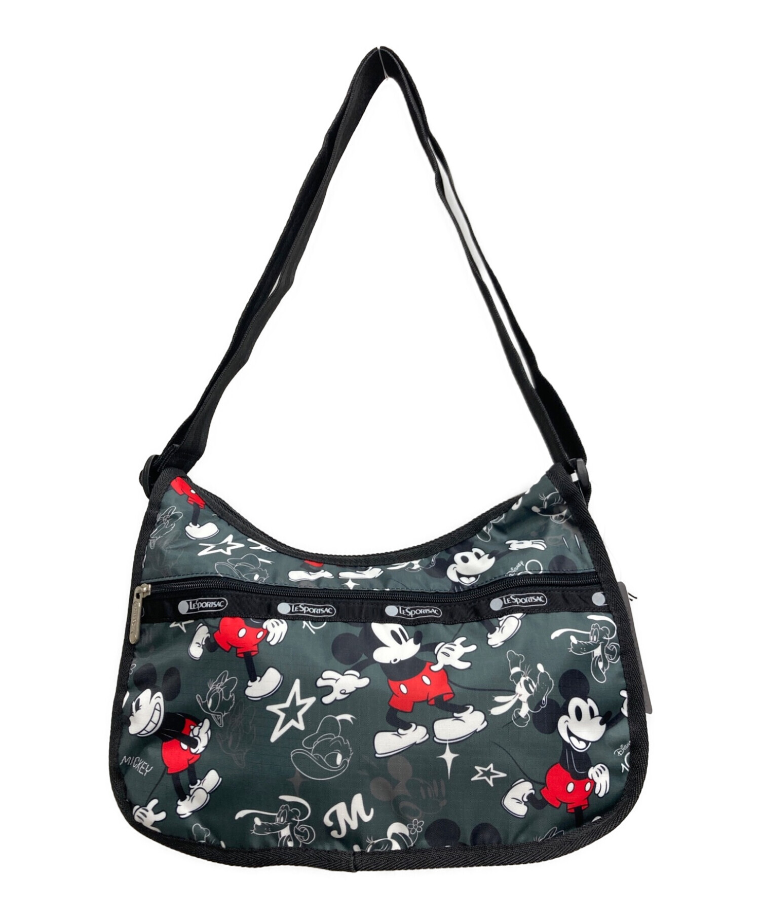 LeSportsac (レスポートサック) DISNEY (ディズニー) ショルダーバッグ グレー×ブラック