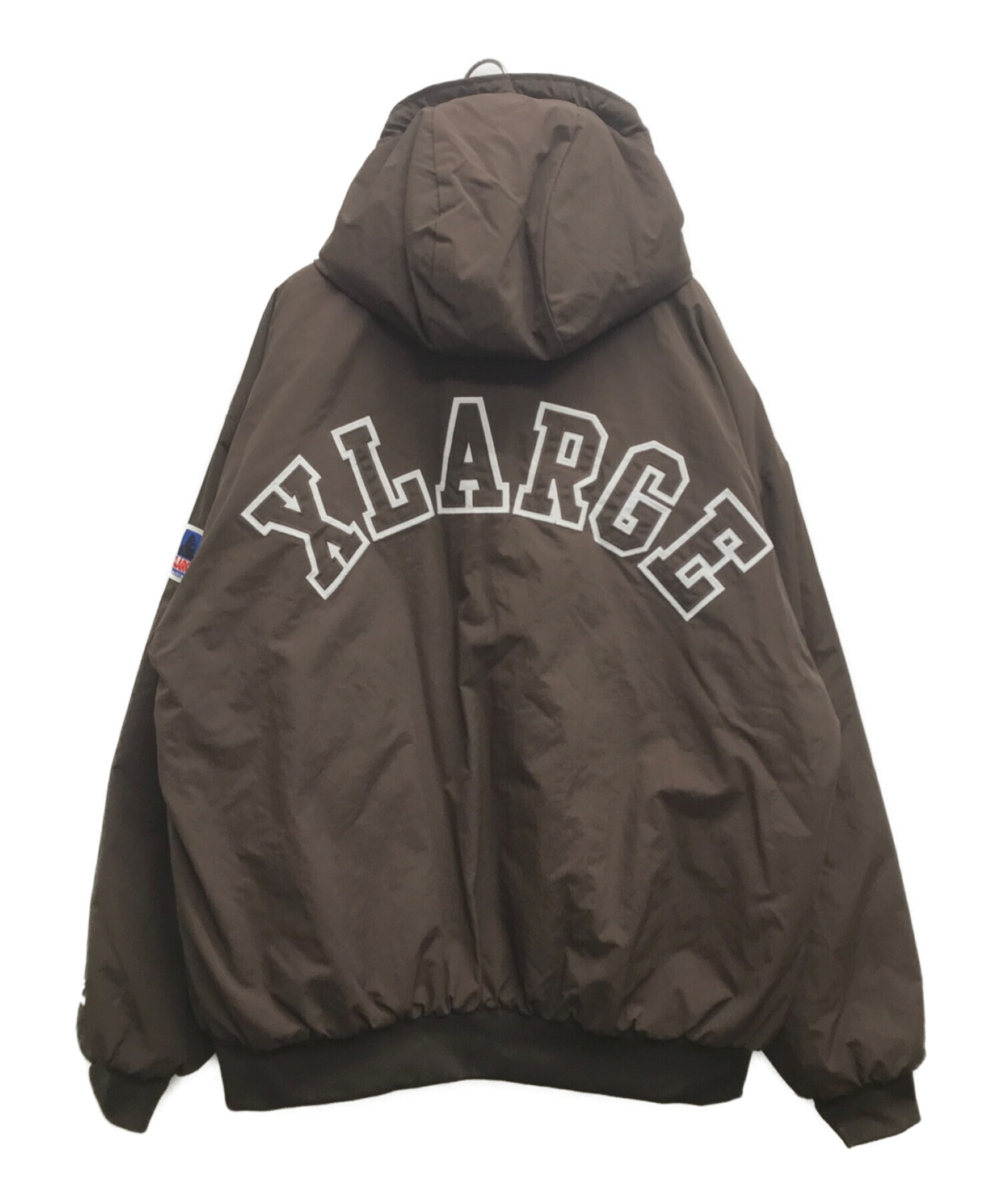 X-LARGE (エクストララージ) NYLON PUFFER JACKET ブラウン サイズ:XL：