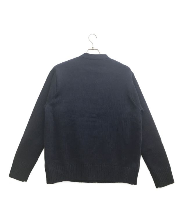 中古・古着通販】A.PRESSE (アプレッセ) Cashmere Suede Combination Cardigan ネイビー×ブラック  サイズ:2｜ブランド・古着通販 トレファク公式【TREFAC FASHION】スマホサイト