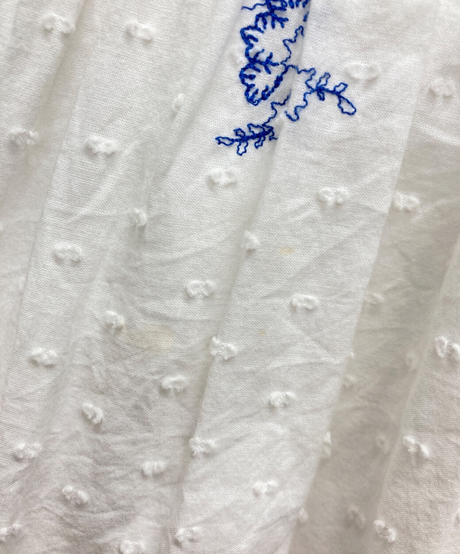 LAUREN RALPH LAUREN (ローレンラルフローレン) 刺繍 ティアードスカート ホワイト サイズ:00