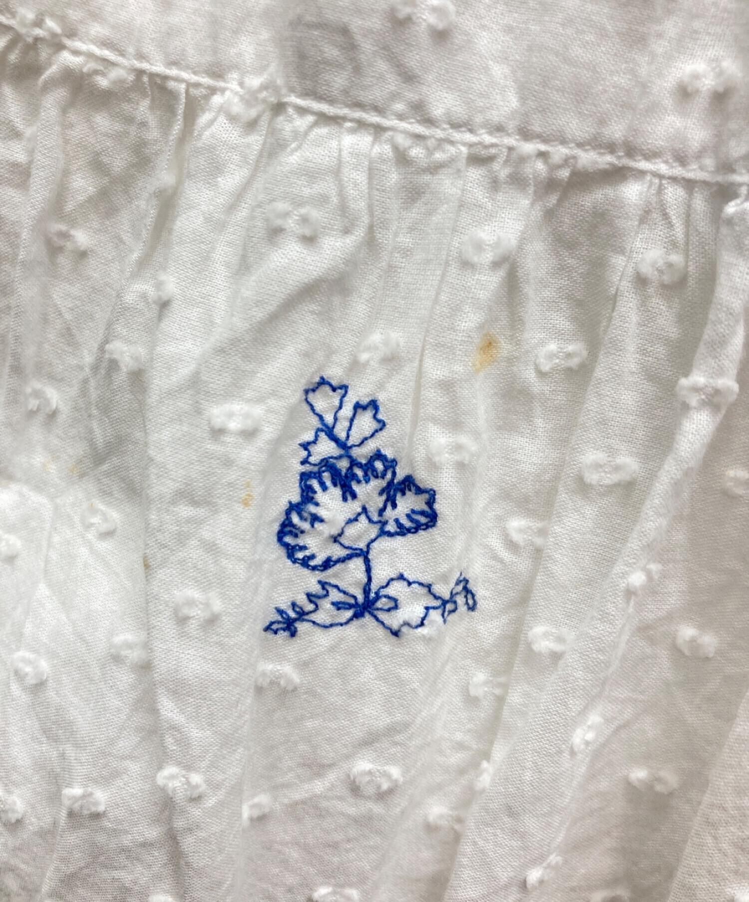 LAUREN RALPH LAUREN (ローレンラルフローレン) 刺繍 ティアードスカート ホワイト サイズ:00