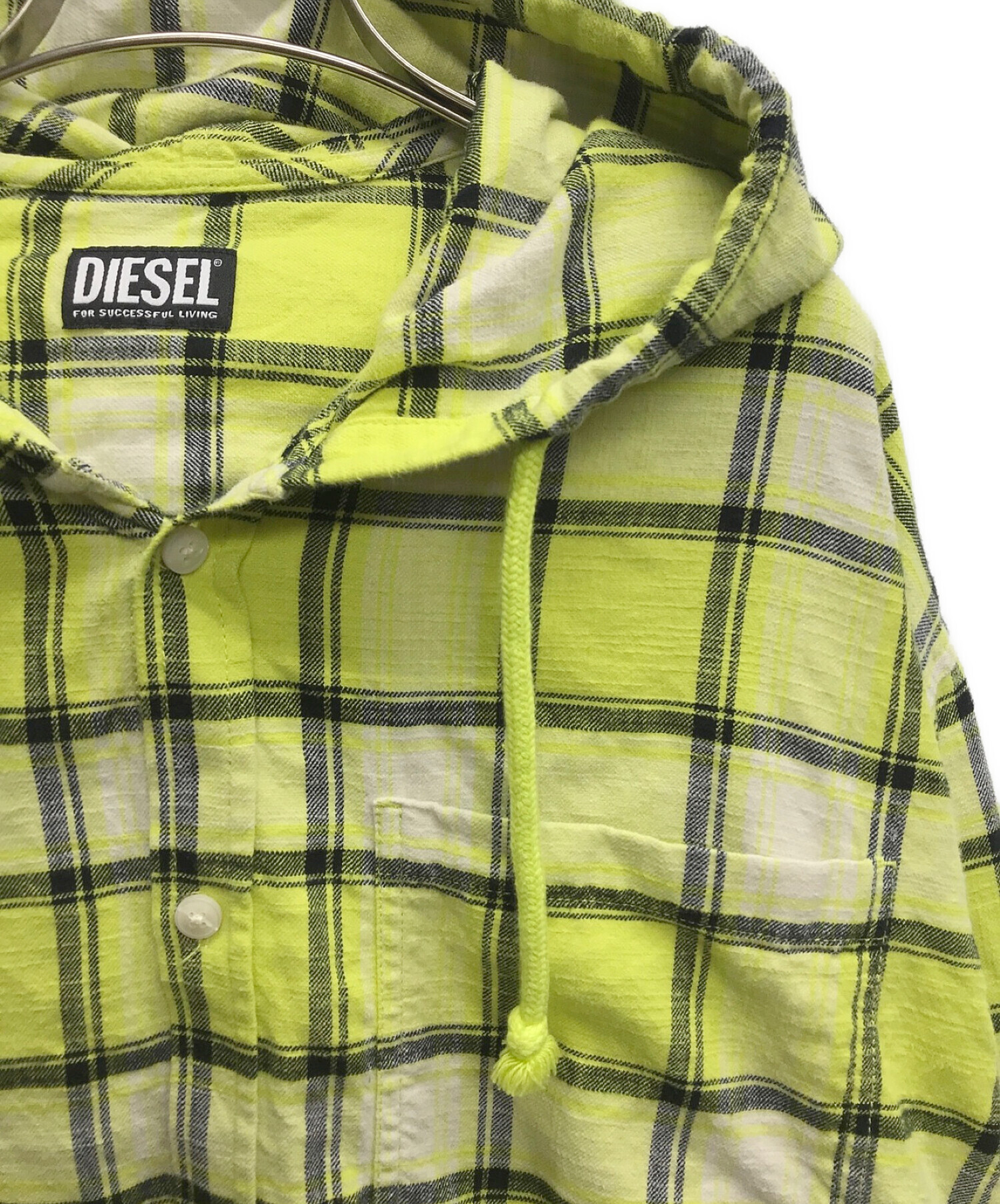 中古・古着通販】DIESEL (ディーゼル) S-DEWNY-HOOD イエロー サイズ