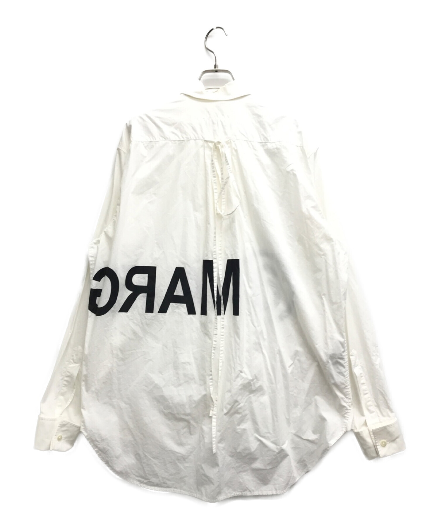 MM6 Maison Margiela (エムエムシックス メゾンマルジェラ) リバースロゴオーバーシャツ ホワイト サイズ:38