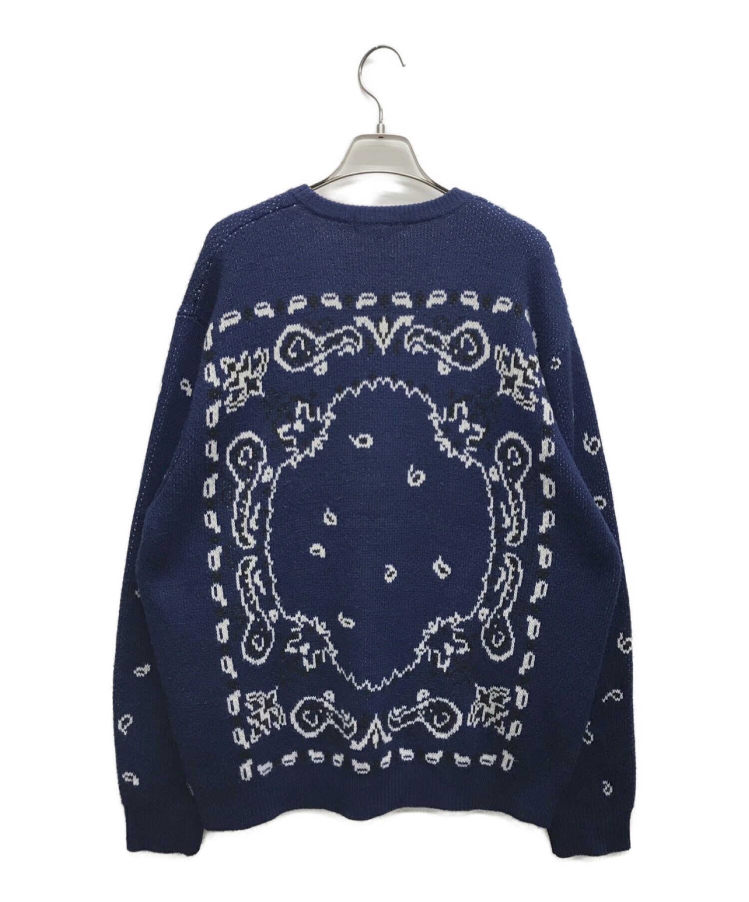 SUPREME (シュプリーム) Bandana Sweater ネイビー サイズ:L