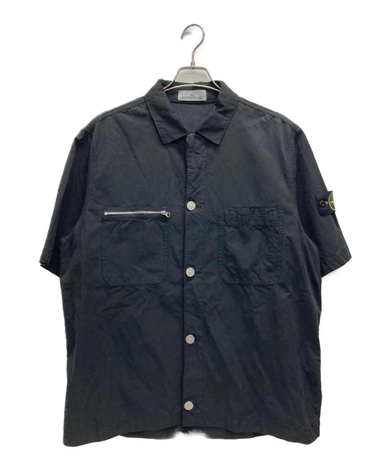 STONE ISLAND (ストーンアイランド) ショートスリーブシャツ ブラック サイズ:L