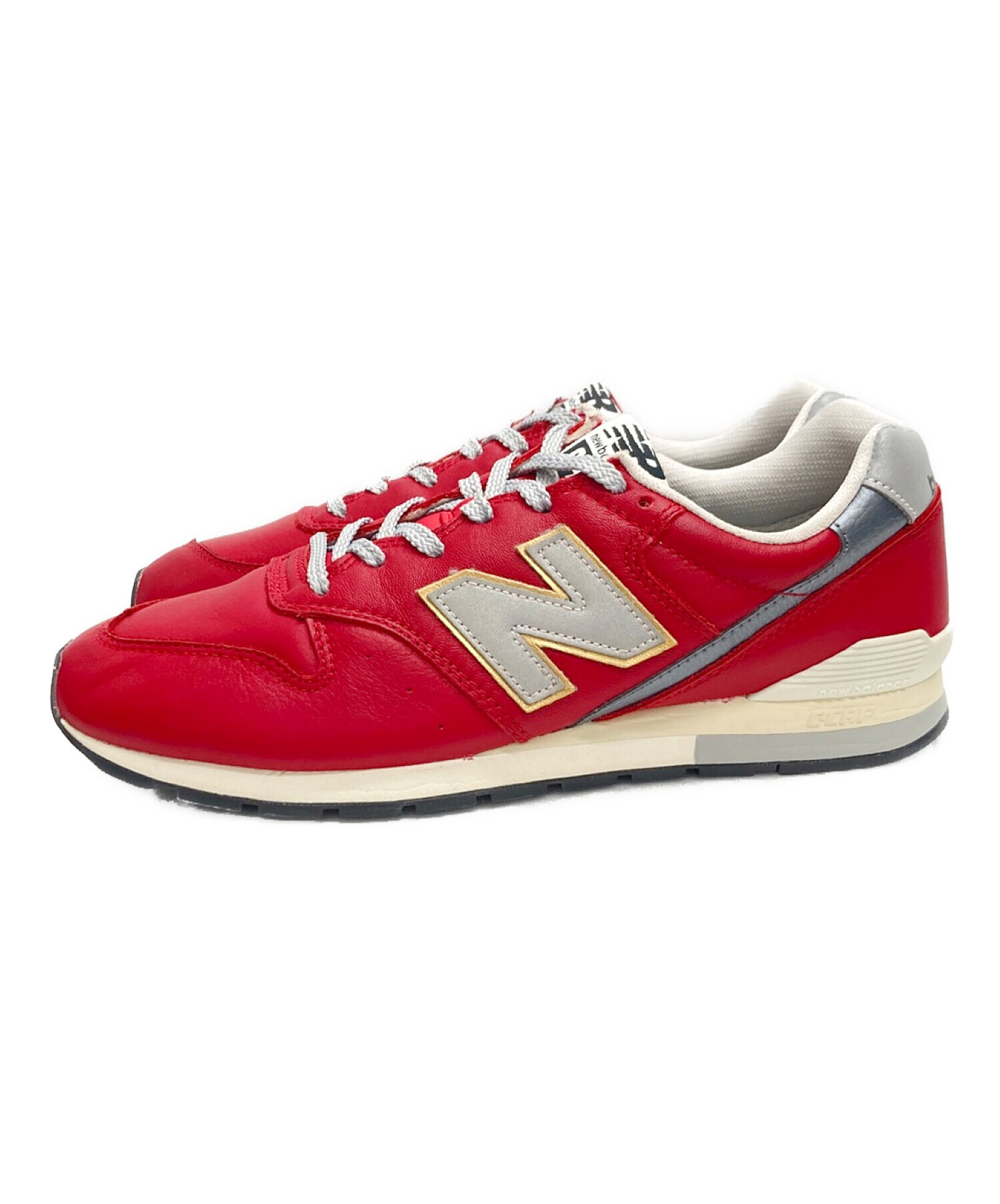 NEW BALANCE (ニューバランス) ローカットスニーカー レッド サイズ:27.5cm