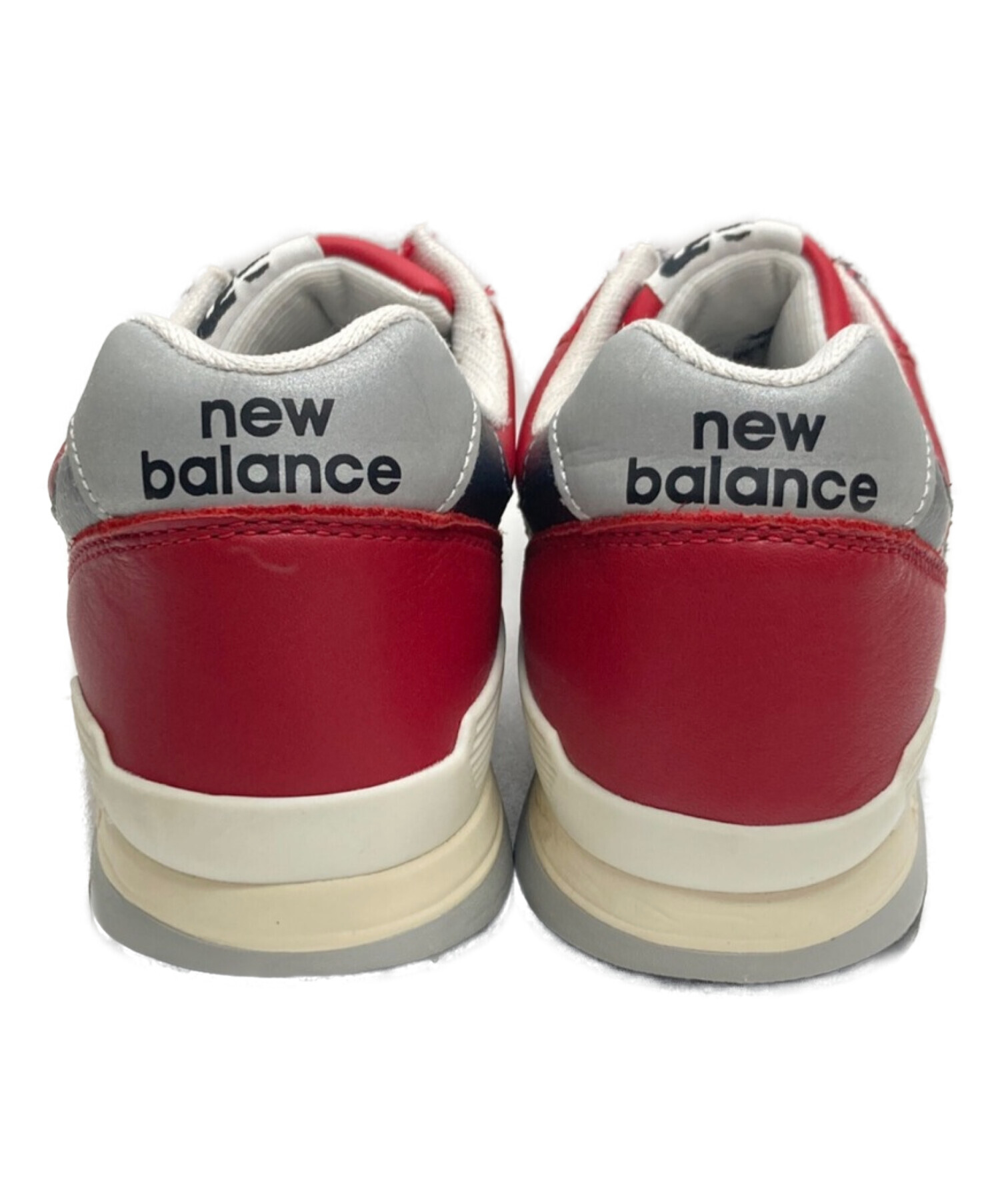 NEW BALANCE (ニューバランス) ローカットスニーカー レッド サイズ:27.5cm