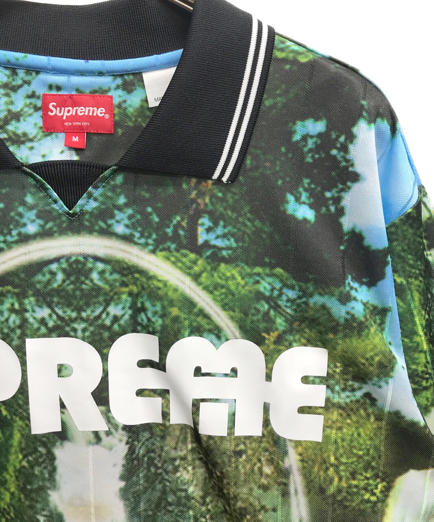 SUPREME (シュプリーム) Tadanori Yokoo Soccer Jersey/タダノリヨコオサッカージャージ グリーン×ブルー サイズ:M