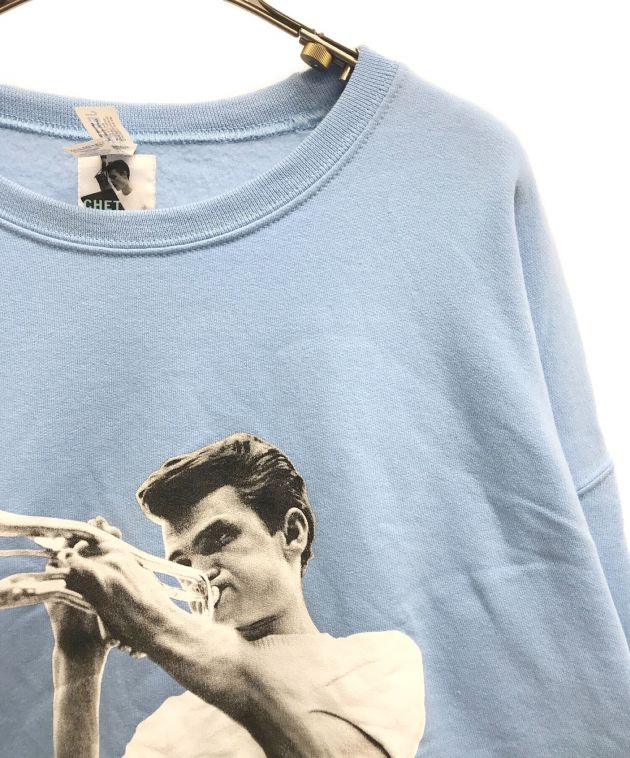 WACKO MARIA (ワコマリア) JERZEES (ジャージーズ) CHET BAKER SWEAT  SHIRT/チェットベイカースウェットシャツ ブルー サイズ:XL