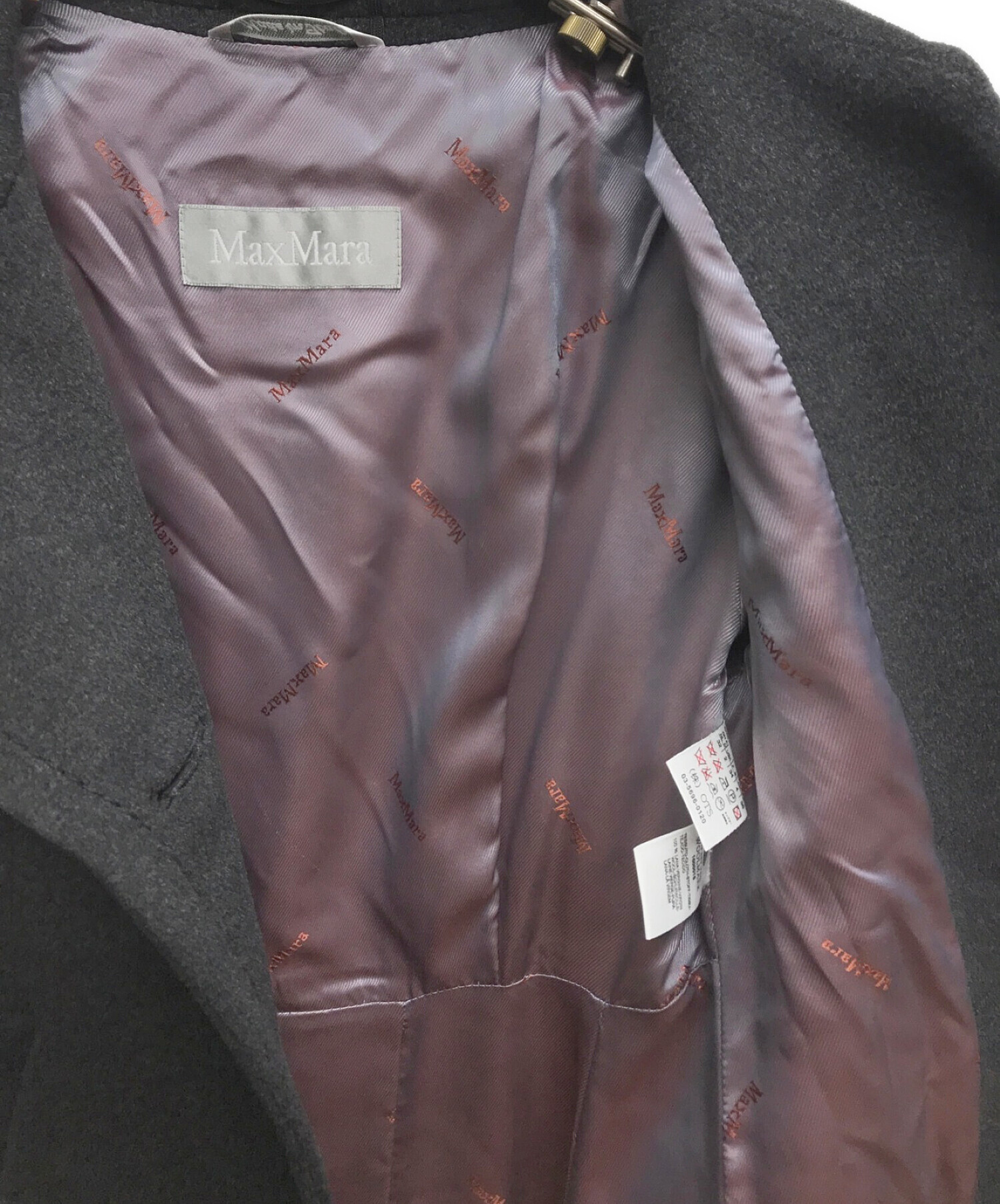 中古・古着通販】MaxMara (マックスマーラ) ウールコート グレー