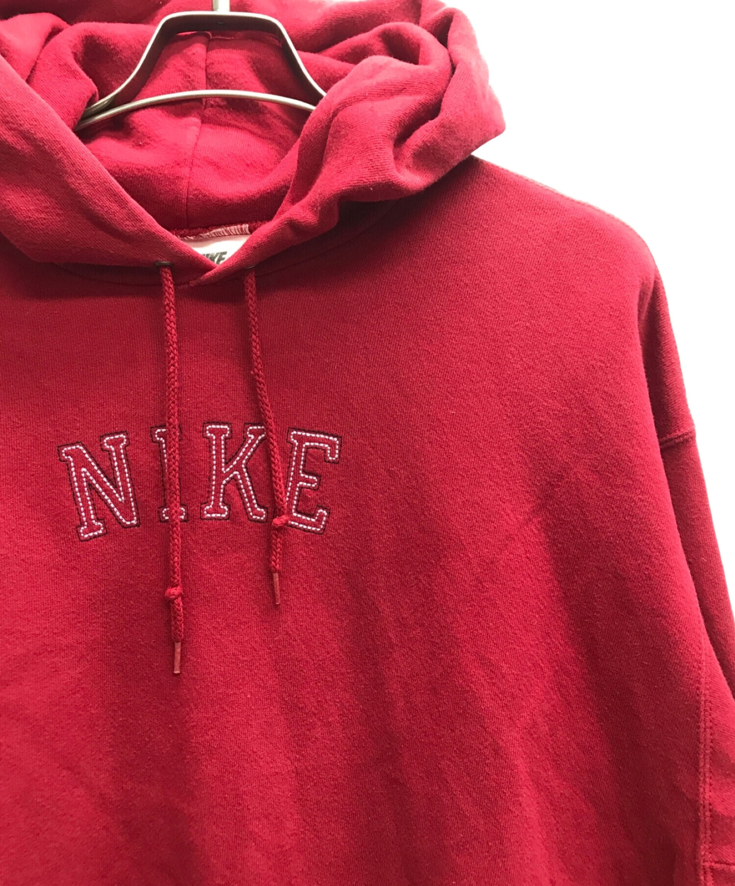 中古・古着通販】NIKE (ナイキ) プルオーバーパーカー レッド サイズ:L