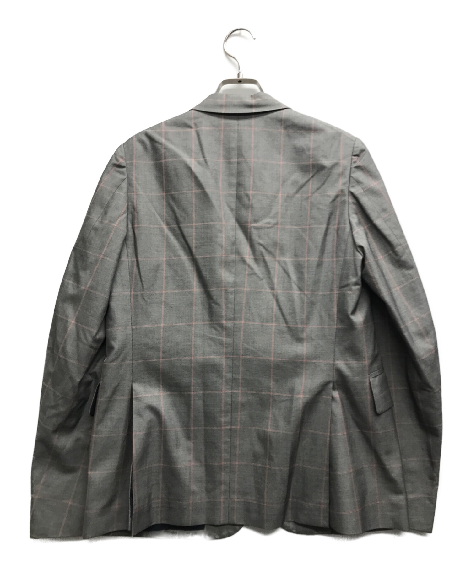 Drawer (ドゥロワー) チェックテーラードジャケット グレー サイズ:38