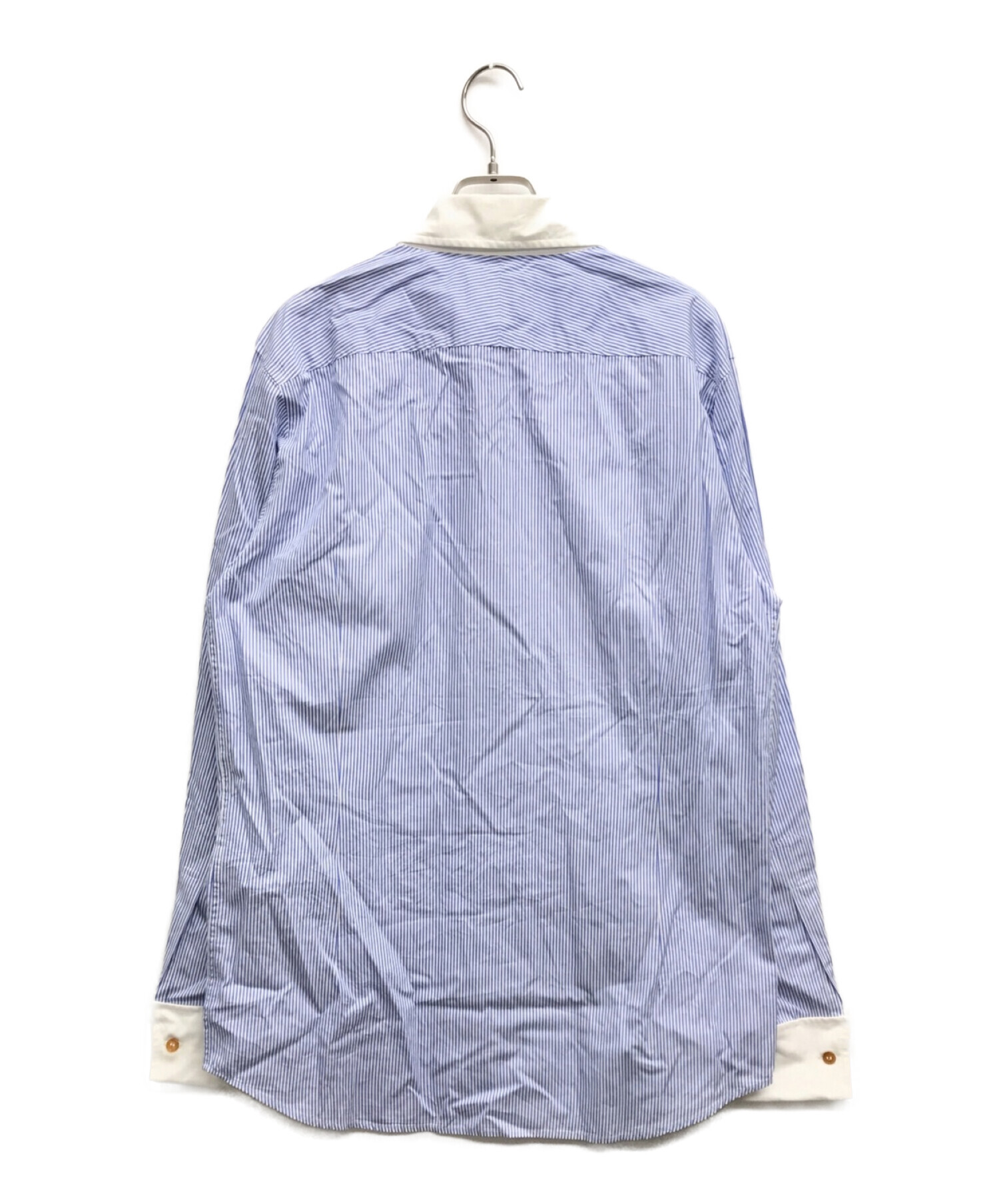 Vivienne Westwood (ヴィヴィアンウエストウッド) ストライプシャツ ブルー サイズ:50