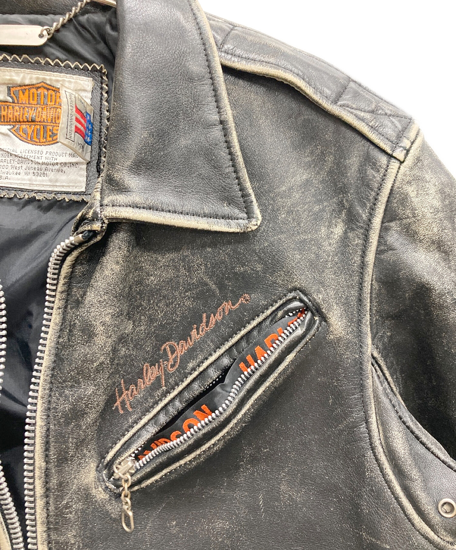 中古・古着通販】HARLEY-DAVIDSON (ハーレーダビッドソン) レザージャケット ブラック サイズ:S｜ブランド・古着通販  トレファク公式【TREFAC FASHION】スマホサイト