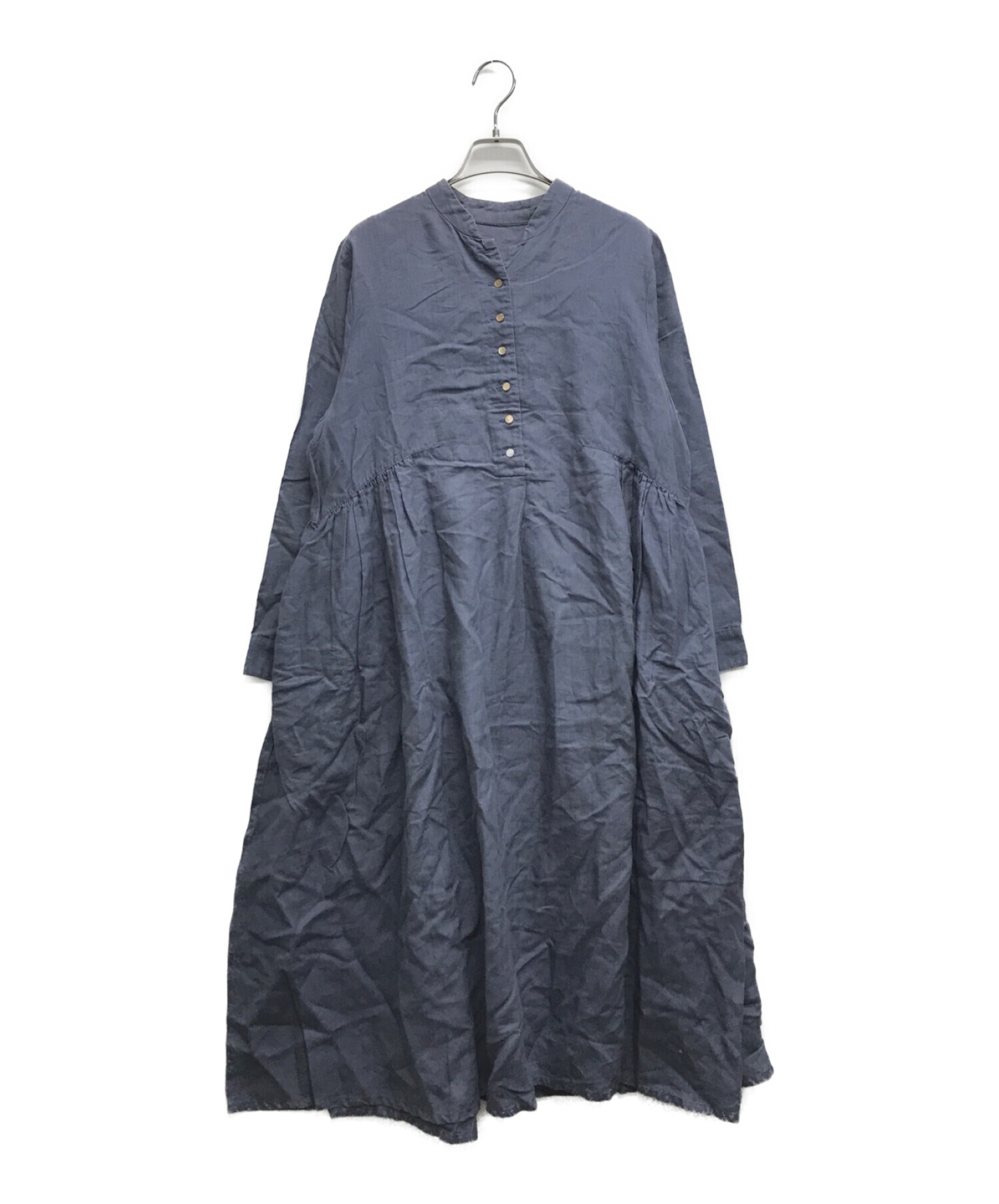 中古・古着通販】nest Robe (ネストローブ) リネンワンピース ネイビー