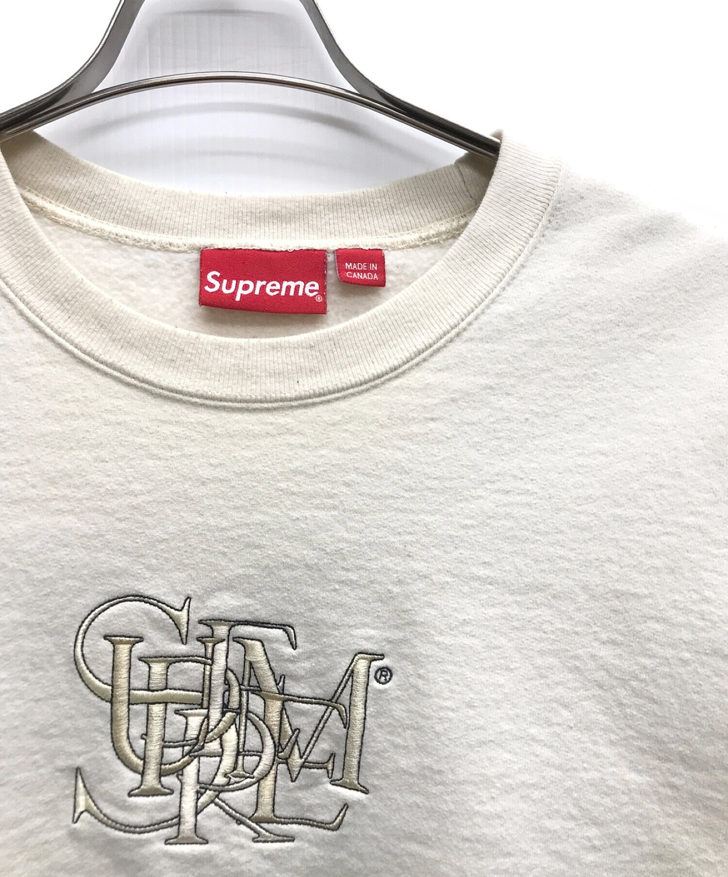 中古・古着通販】SUPREME (シュプリーム) Overlap Crewneck アイボリー