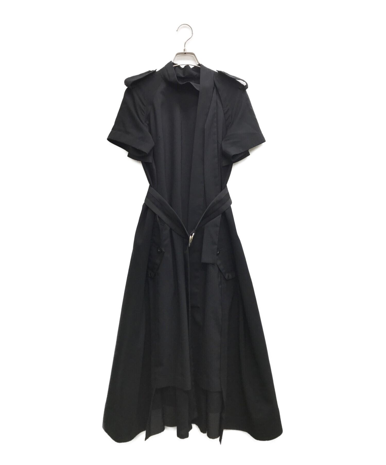 中古・古着通販】sacai (サカイ) スーチングドレス ブラック サイズ:2 