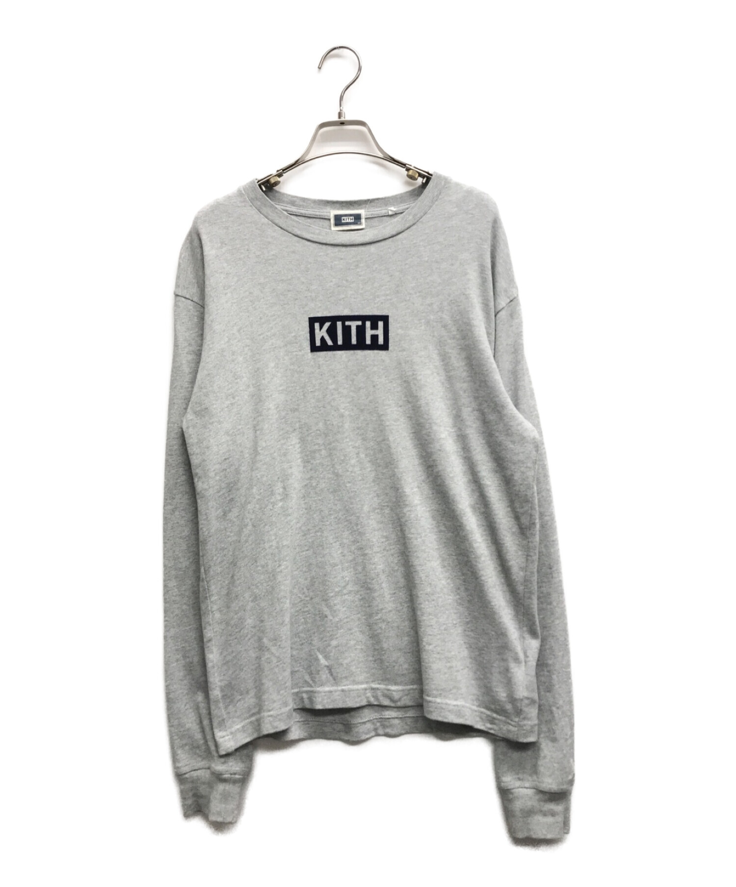 KITH (キス) Classic Logo L/S Tee/クラシックロゴ ティー グレー サイズ:XS