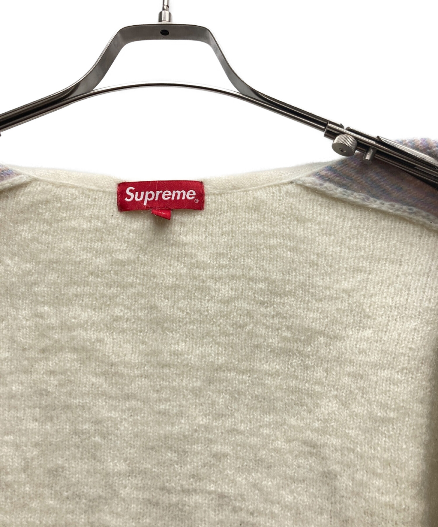 中古・古着通販】SUPREME (シュプリーム) Brushed Grid Cardigan ホワイト サイズ:XL｜ブランド・古着通販  トレファク公式【TREFAC FASHION】スマホサイト