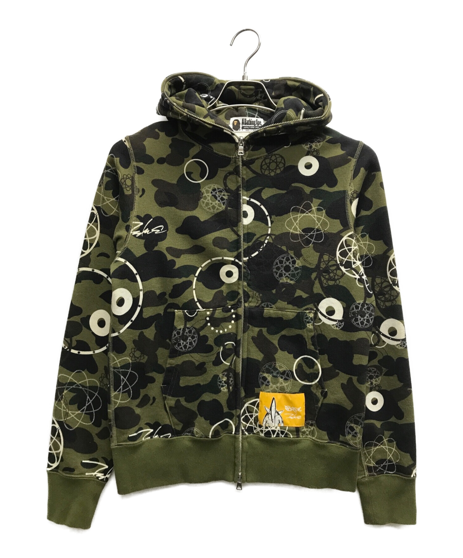 A BATHING APE (アベイシングエイプ) FUTURA (フューチュラ) 1ST CAMO HOODIE カーキ サイズ:S