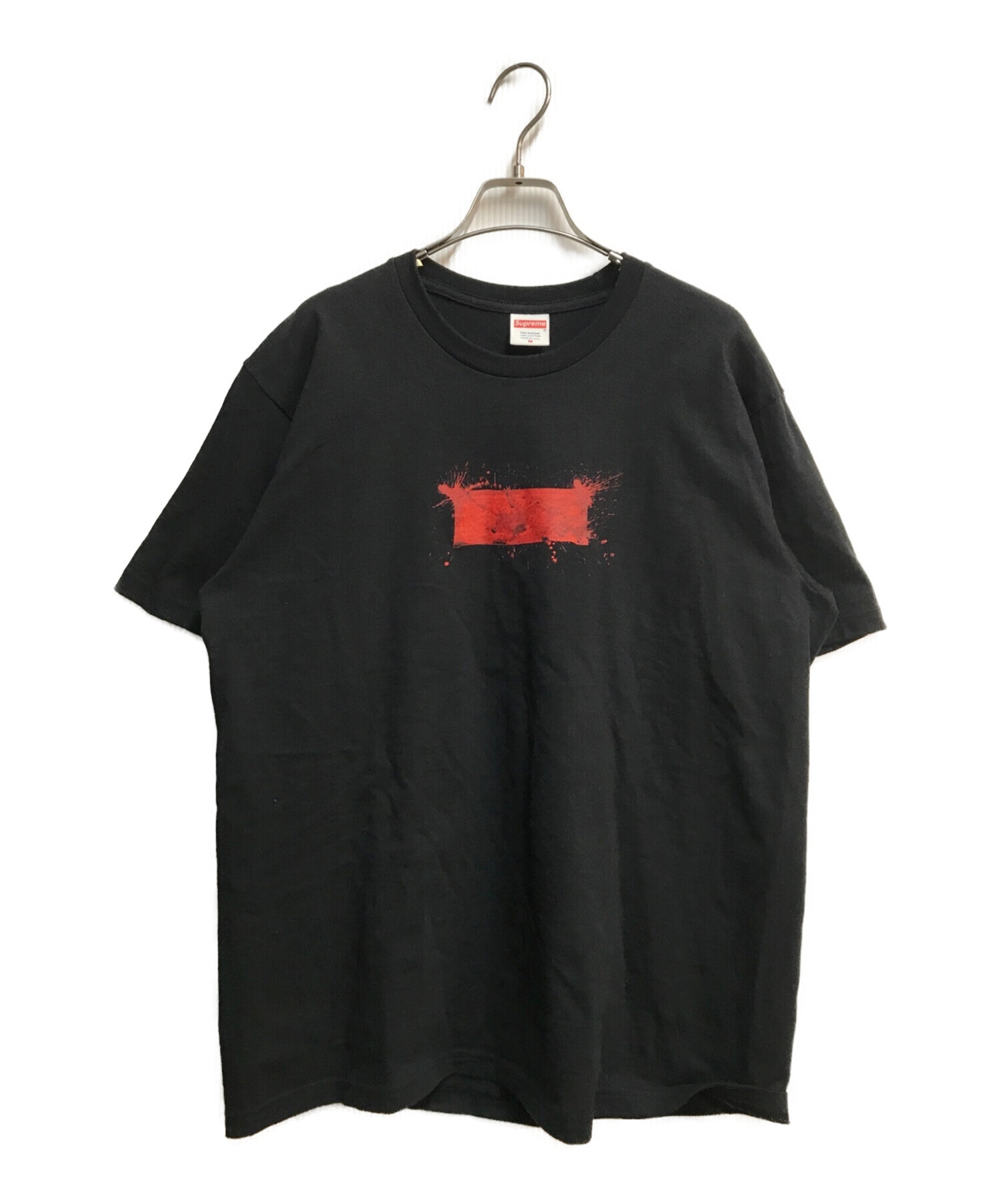 Supreme Red on Black Box Logo Tee Shirt T-Shirt Sz M
