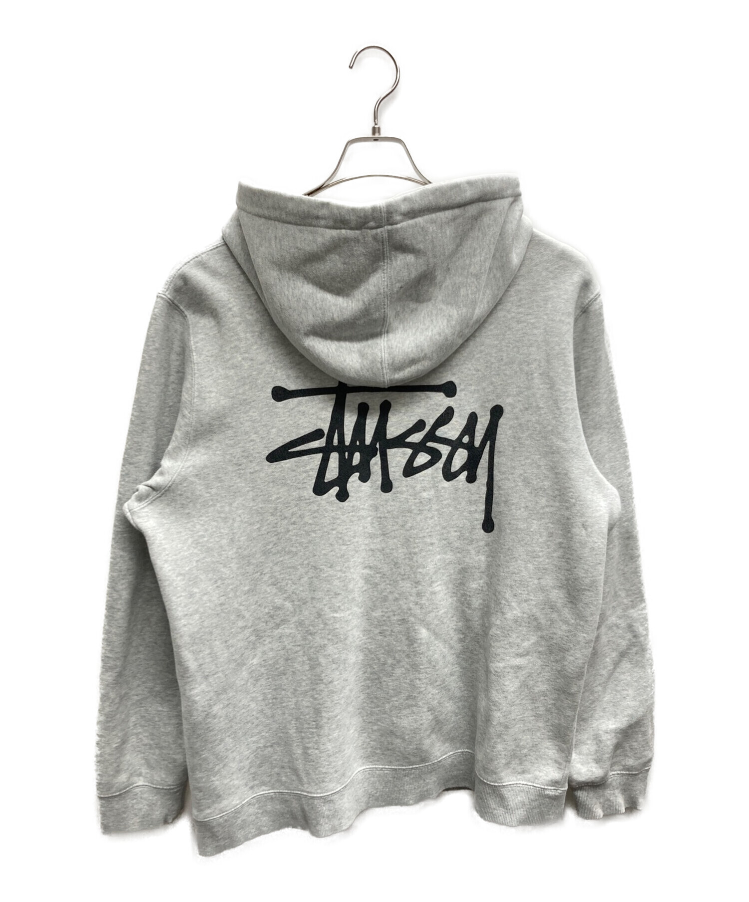 stussy (ステューシー) STOCK BASIC HOODIE グレー サイズ:Ｌ