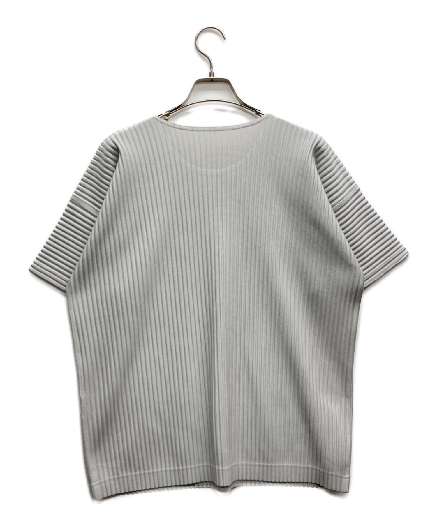 HOMME PLISSE ISSEY MIYAKE (オムプリッセ イッセイ ミヤケ) プリーツカットソー グレー サイズ:2