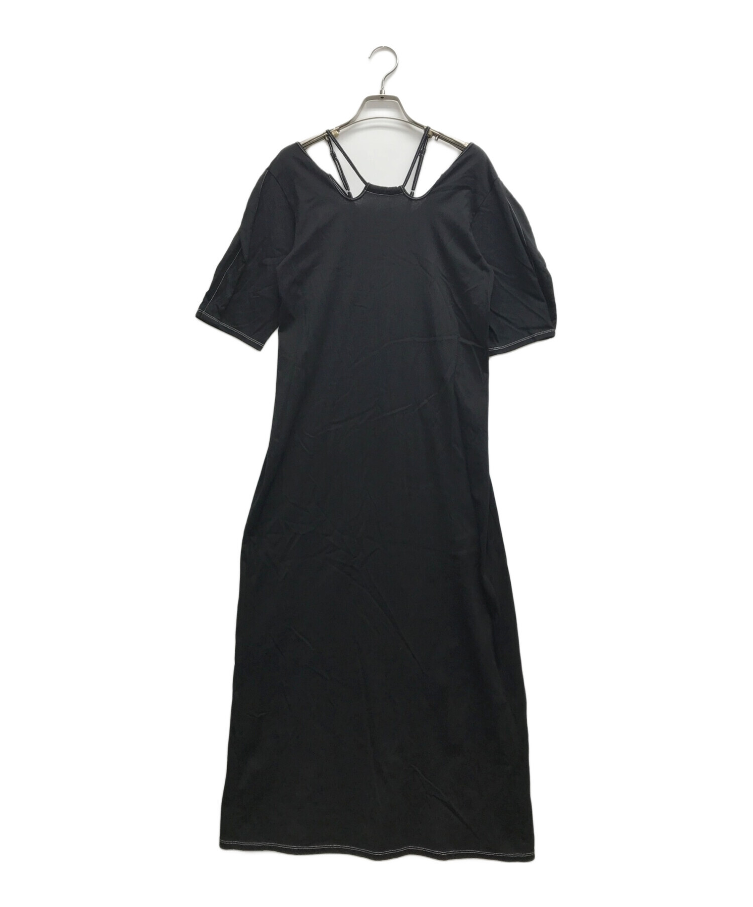 MURRAL (ミューラル) Ivy halfsleeve dress /アイビー ハーフスリーブ ドレス ブラック サイズ:1
