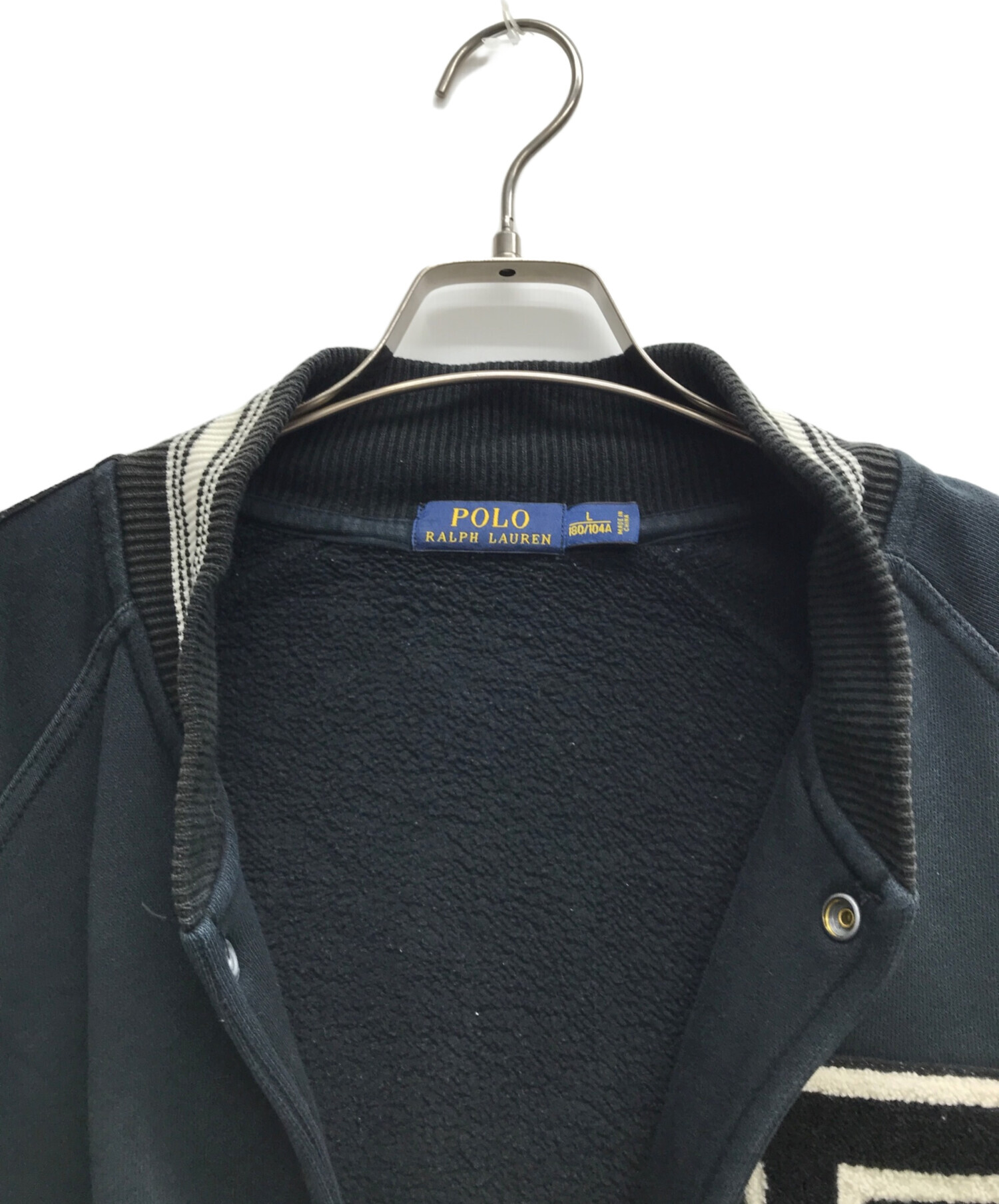 中古・古着通販】POLO RALPH LAUREN (ポロ・ラルフローレン) Pロゴスタジャン ブラック サイズ:L｜ブランド・古着通販  トレファク公式【TREFAC FASHION】スマホサイト