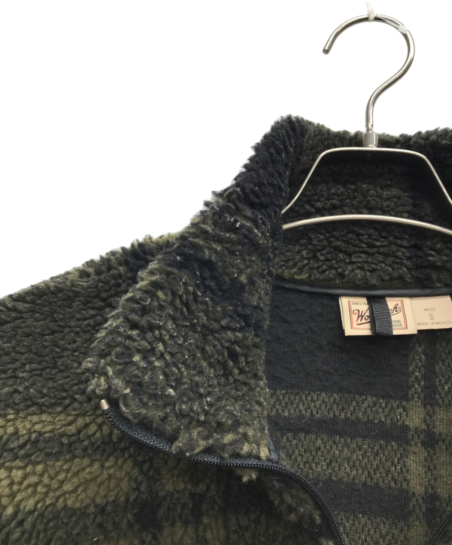 中古・古着通販】WOOLRICH (ウールリッチ) チェックプルオーバーフリースジャケット カーキ×ブラック サイズ:S｜ブランド・古着通販  トレファク公式【TREFAC FASHION】スマホサイト