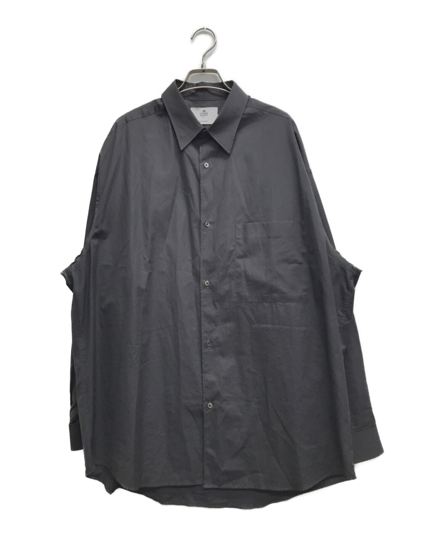 中古・古着通販】Graphpaper (グラフペーパー) THOMAS MASON (トーマスメイソン) Oversized Regular  Collar Shirt グレー サイズ:Free｜ブランド・古着通販 トレファク公式【TREFAC FASHION】スマホサイト