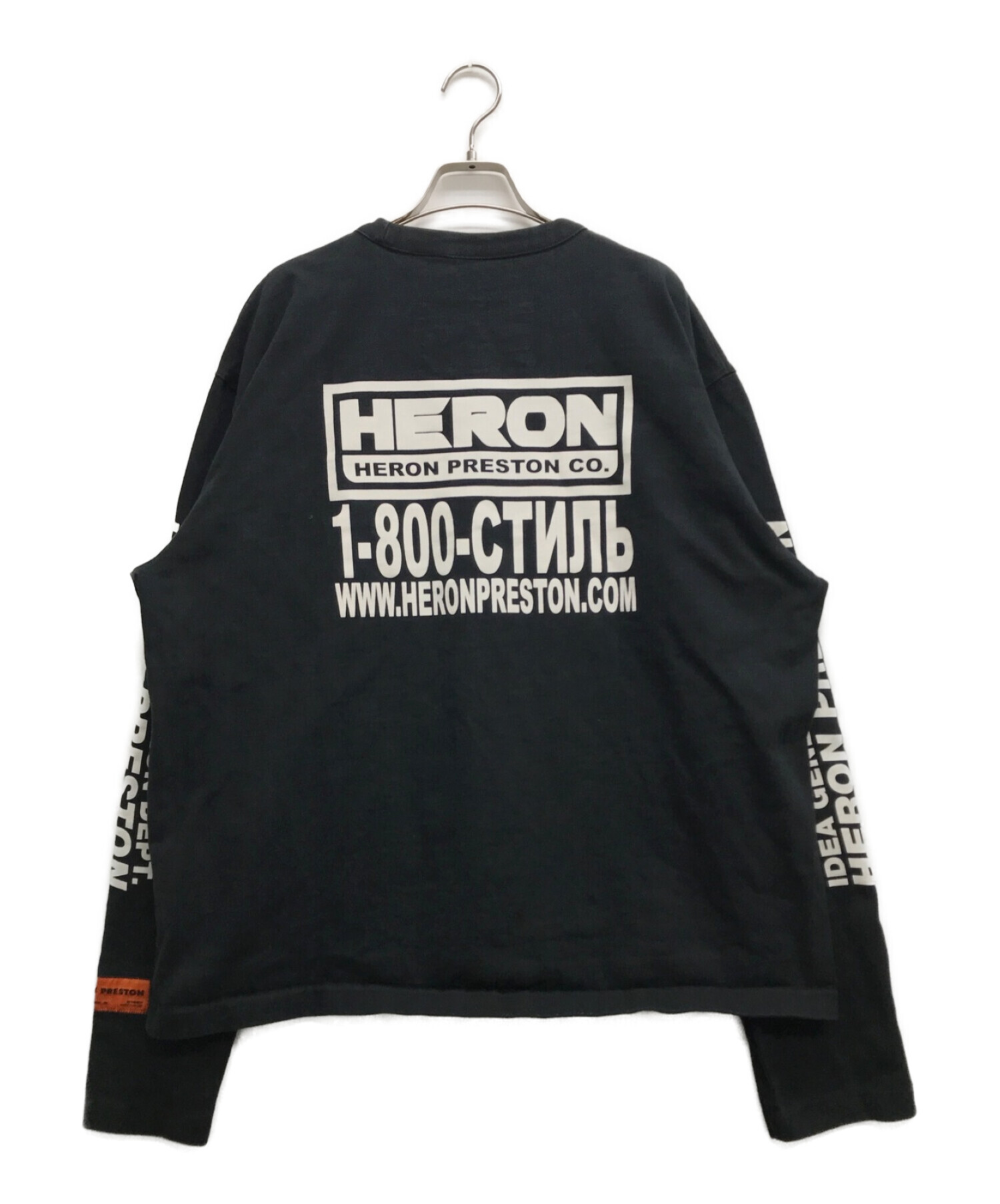 HERON PRESTON (ヘロンプレストン) ロングスリーブカットソー ブラック サイズ:M