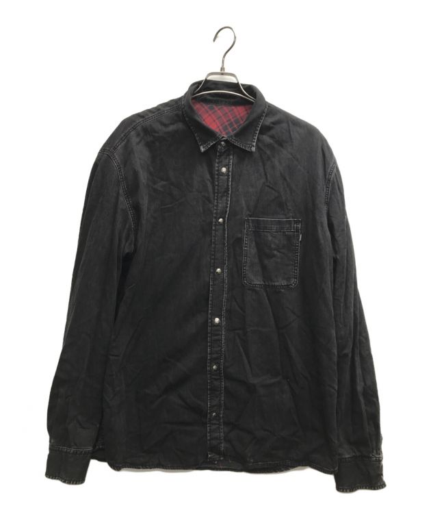 中古・古着通販】DIESEL (ディーゼル) リバーシブルデニムチェックシャツ ブラック×レッド サイズ:XXL｜ブランド・古着通販  トレファク公式【TREFAC FASHION】スマホサイト