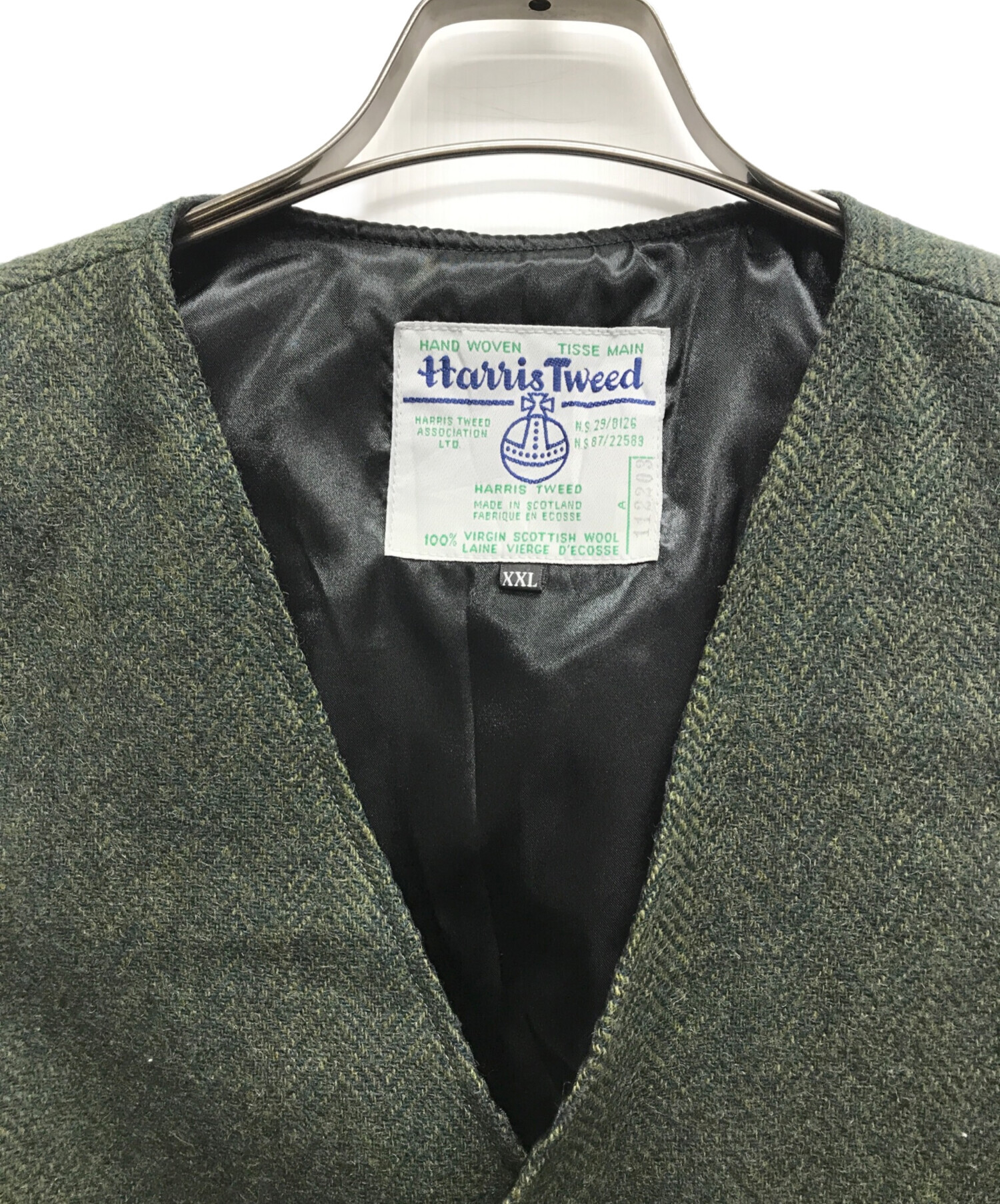 中古・古着通販】Harris Tweed (ハリスツイード) ウールベスト グリーン サイズ:XXL｜ブランド・古着通販 トレファク公式【TREFAC  FASHION】スマホサイト