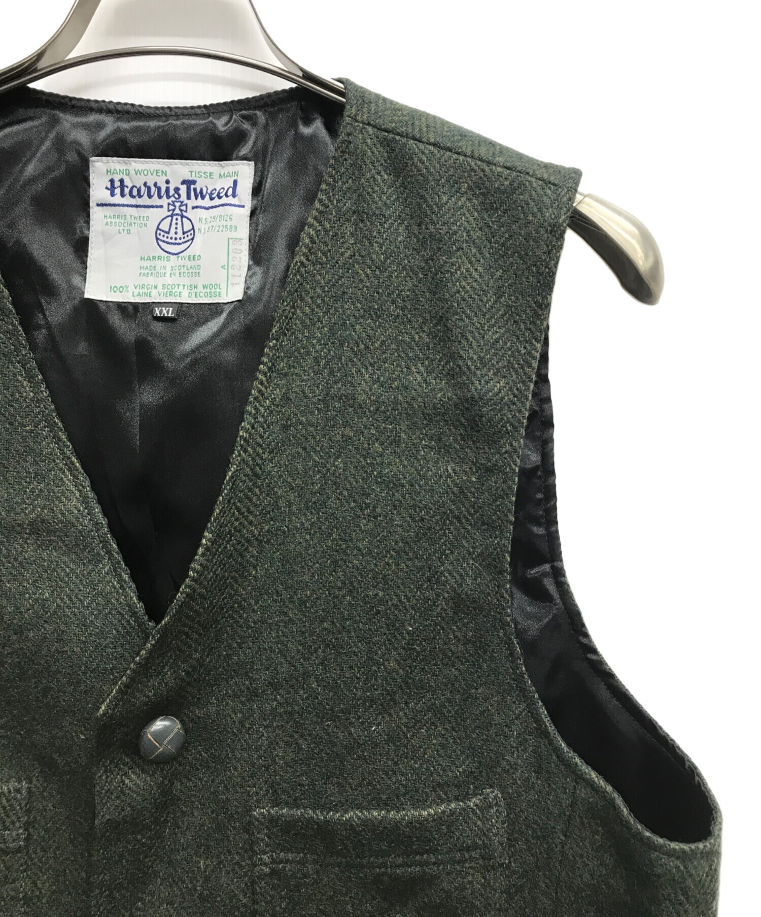 中古・古着通販】Harris Tweed (ハリスツイード) ウールベスト グリーン サイズ:XXL｜ブランド・古着通販 トレファク公式【TREFAC  FASHION】スマホサイト