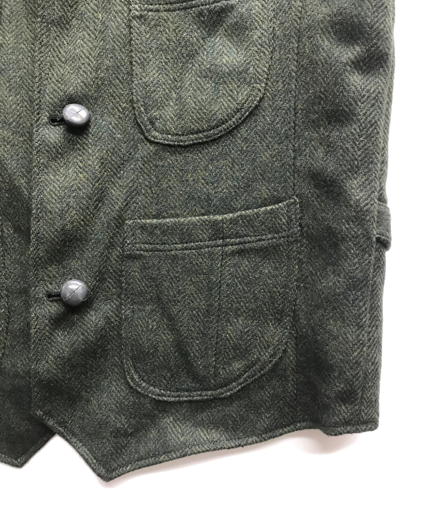 中古・古着通販】Harris Tweed (ハリスツイード) ウールベスト グリーン サイズ:XXL｜ブランド・古着通販 トレファク公式【TREFAC  FASHION】スマホサイト