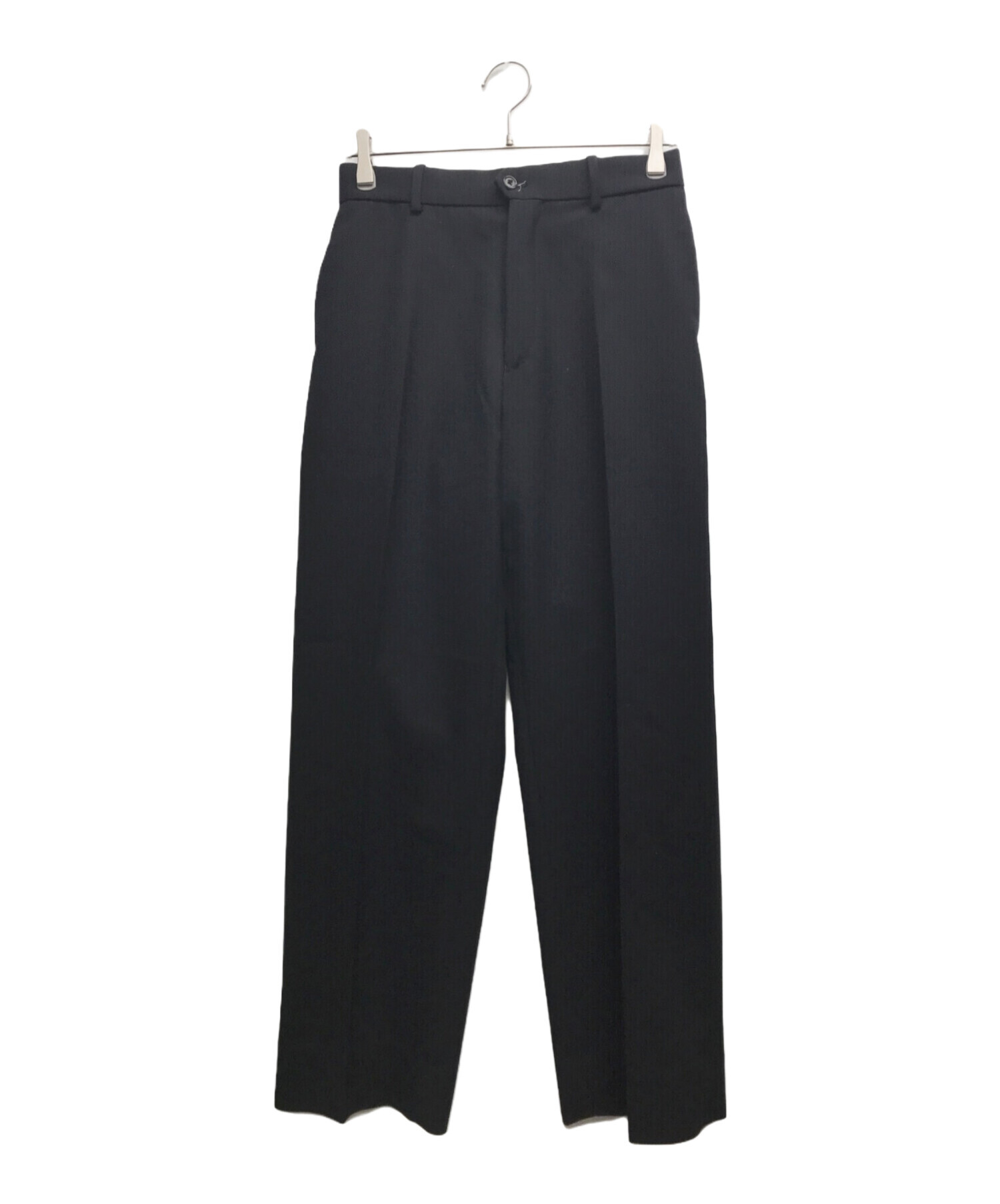 中古・古着通販】MARKAWARE (マーカウェア) FLAT FRONT TROUSERS /フラット フロント トラウザーズ ブラック  サイズ:2｜ブランド・古着通販 トレファク公式【TREFAC FASHION】スマホサイト