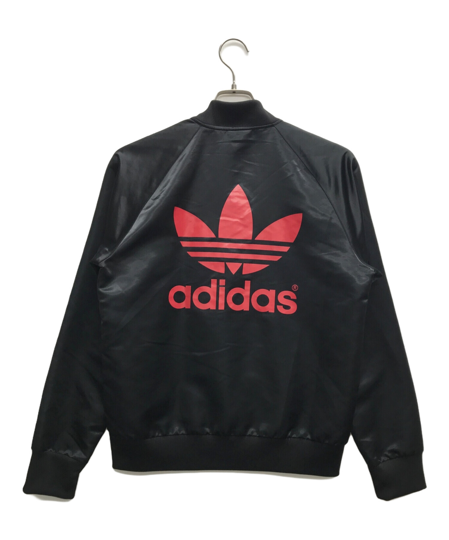 adidas Originals (アディダスオリジナル) NIGO (二ゴー) サテントラックジャケット ブラック×レッド サイズ:M