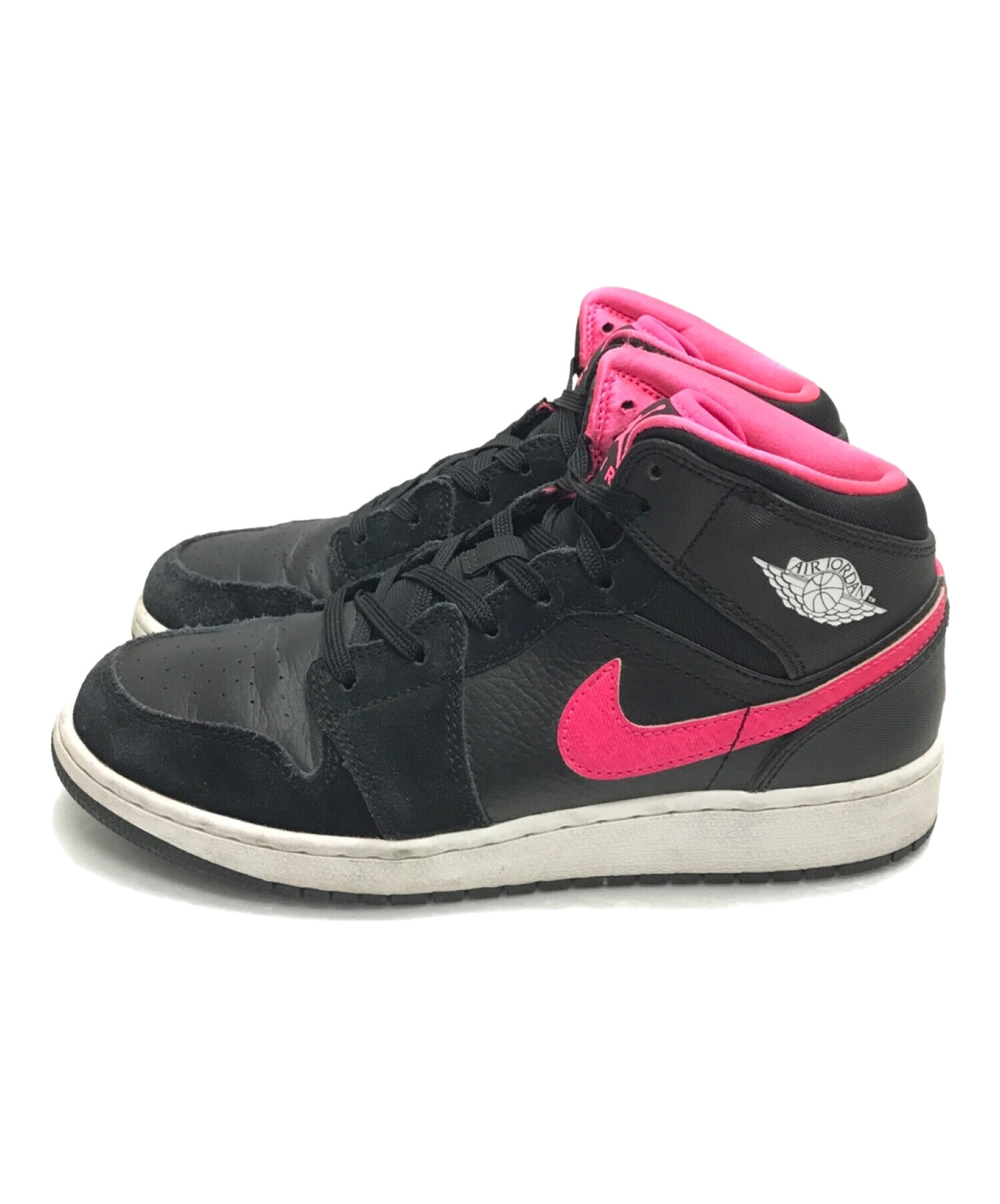 中古・古着通販】NIKE (ナイキ) Air Jordan 1 Retro Mid GS/エアジョーダン1 レトロミッド ブラック×ピンク  サイズ:23.cm｜ブランド・古着通販 トレファク公式【TREFAC FASHION】スマホサイト