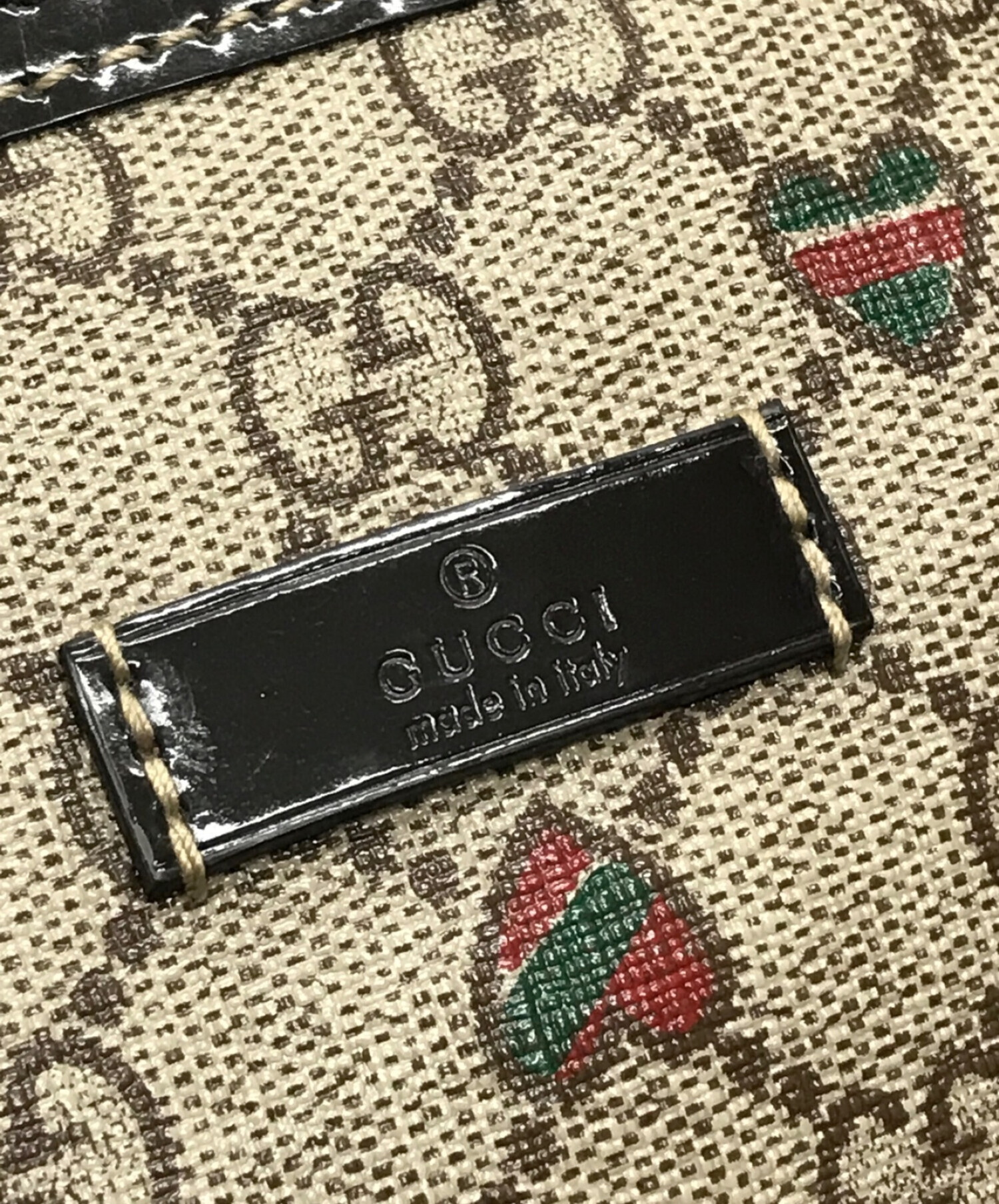 中古・古着通販】GUCCI (グッチ) ハートプリントボストンバッグ ベージュ×ブラック｜ブランド・古着通販 トレファク公式【TREFAC  FASHION】スマホサイト