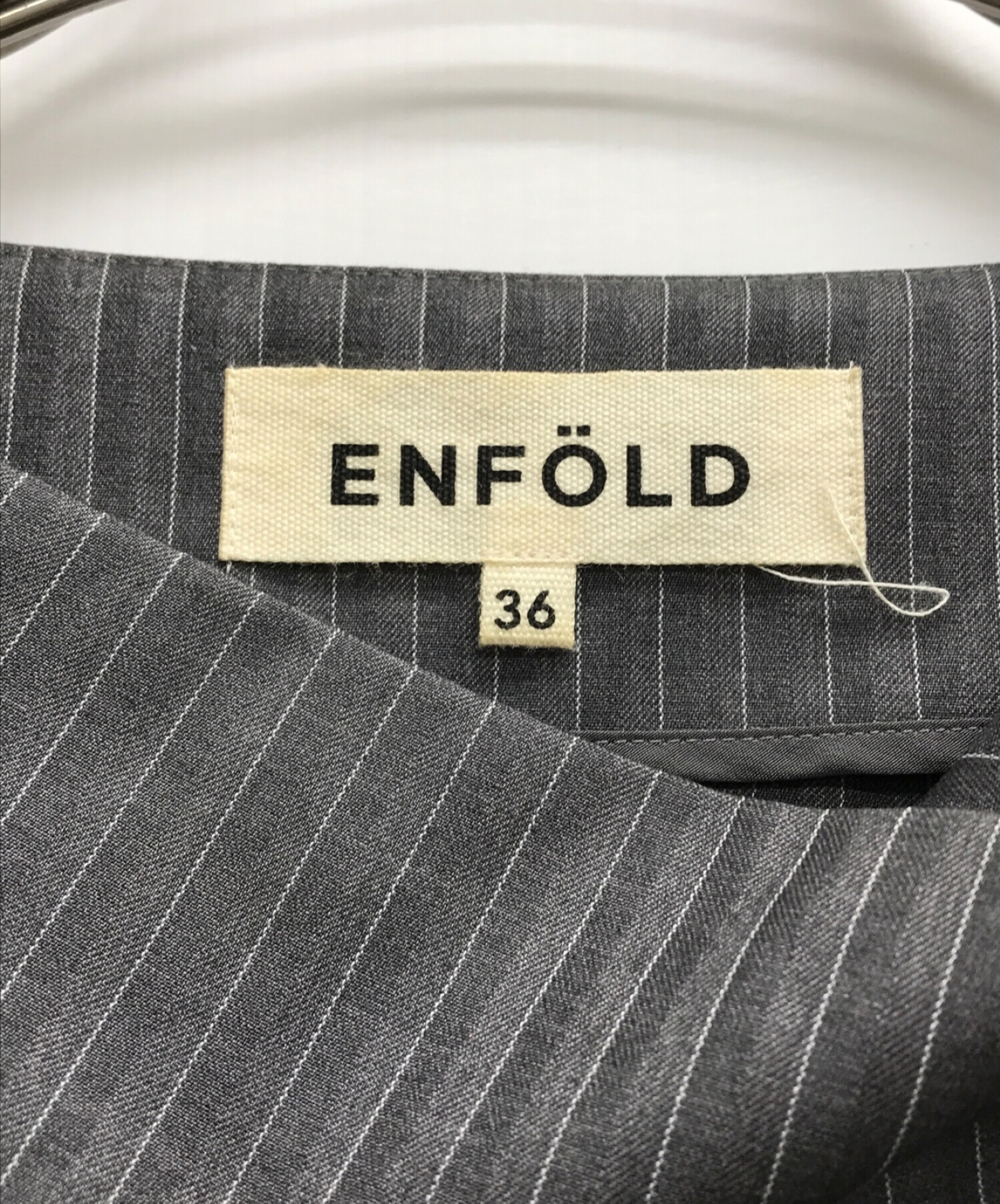 中古・古着通販】ENFOLD (エンフォルド) 変形ノースリーブワンピース グレー サイズ:36｜ブランド・古着通販 トレファク公式【TREFAC  FASHION】スマホサイト