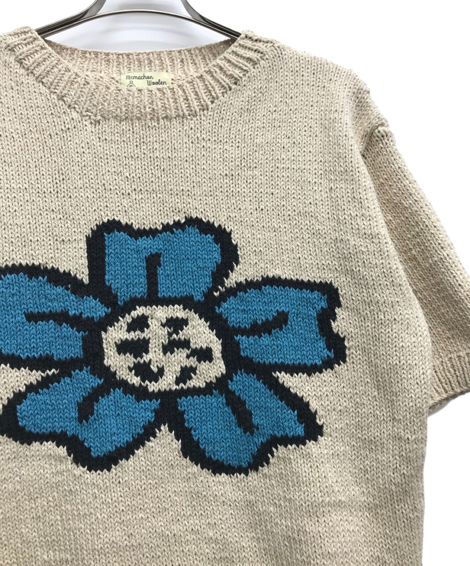 中古・古着通販】MacMahon Knitting Mills (マクマホン ニッティングミルズ) Pop Flower ニット ベージュ  サイズ:記載なし（実寸サイズを参照ください）｜ブランド・古着通販 トレファク公式【TREFAC FASHION】スマホサイト